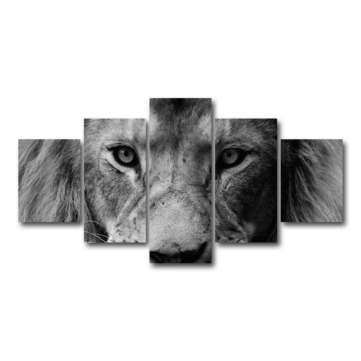 AUTO-MOCKUP WHITE | Lion | 5 Piece | Gallery Wrap Canvas | group=5_short