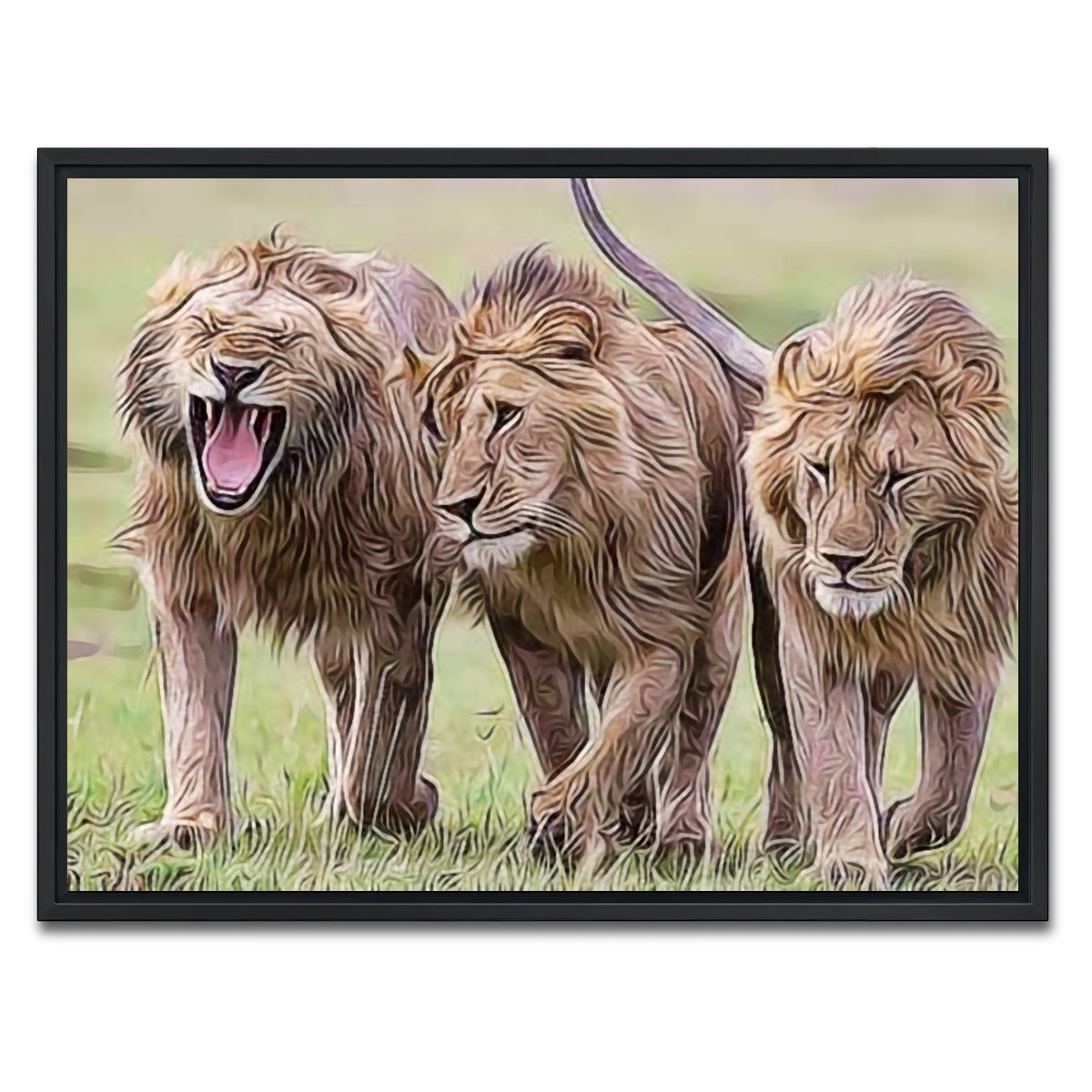 AUTO-MOCKUP WHITE | Lions Art | 1 Piece | Black Framed Canvas | group=4x3