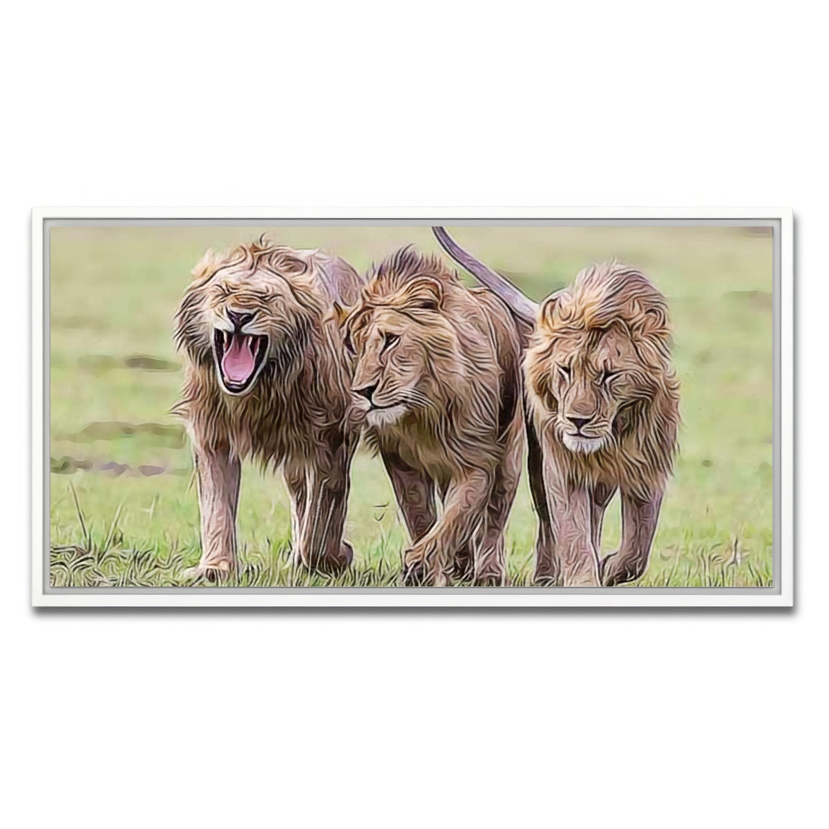 AUTO-MOCKUP WHITE | Lions Art | 1 Piece | White Framed Canvas | group=2x1