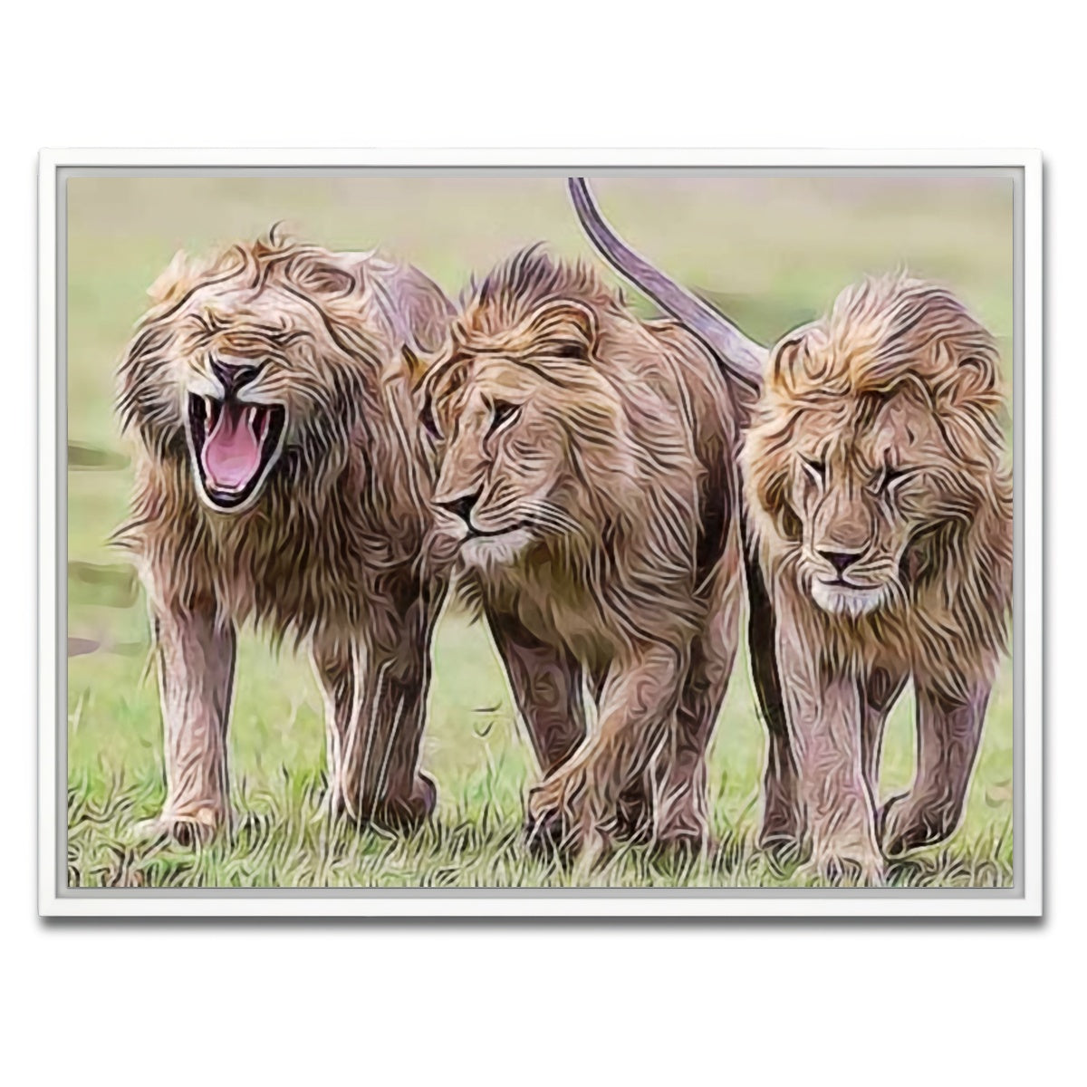 AUTO-MOCKUP WHITE | Lions Art | 1 Piece | White Framed Canvas | group=4x3