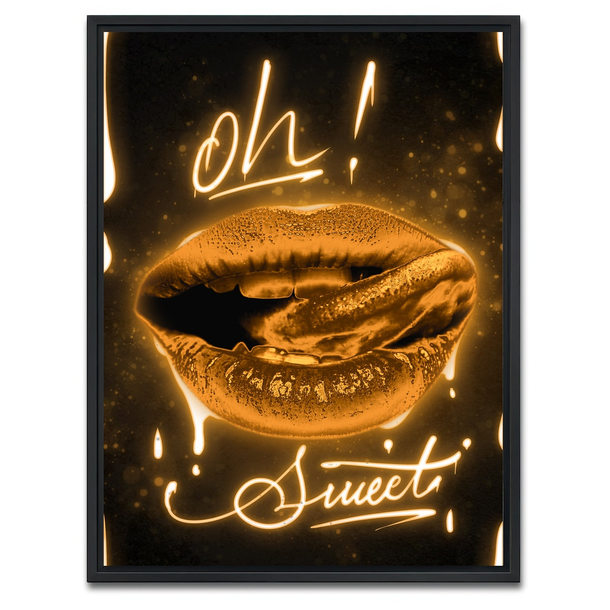 AUTO-MOCKUP WHITE | Lips | 1 Piece | Black Framed Canvas | group=3x4