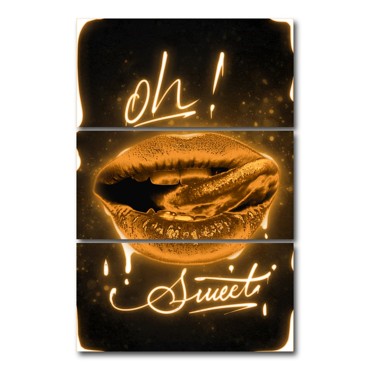 AUTO-MOCKUP WHITE | Lips | 3 Piece | Gallery Wrap Canvas | group=12x24_stacked