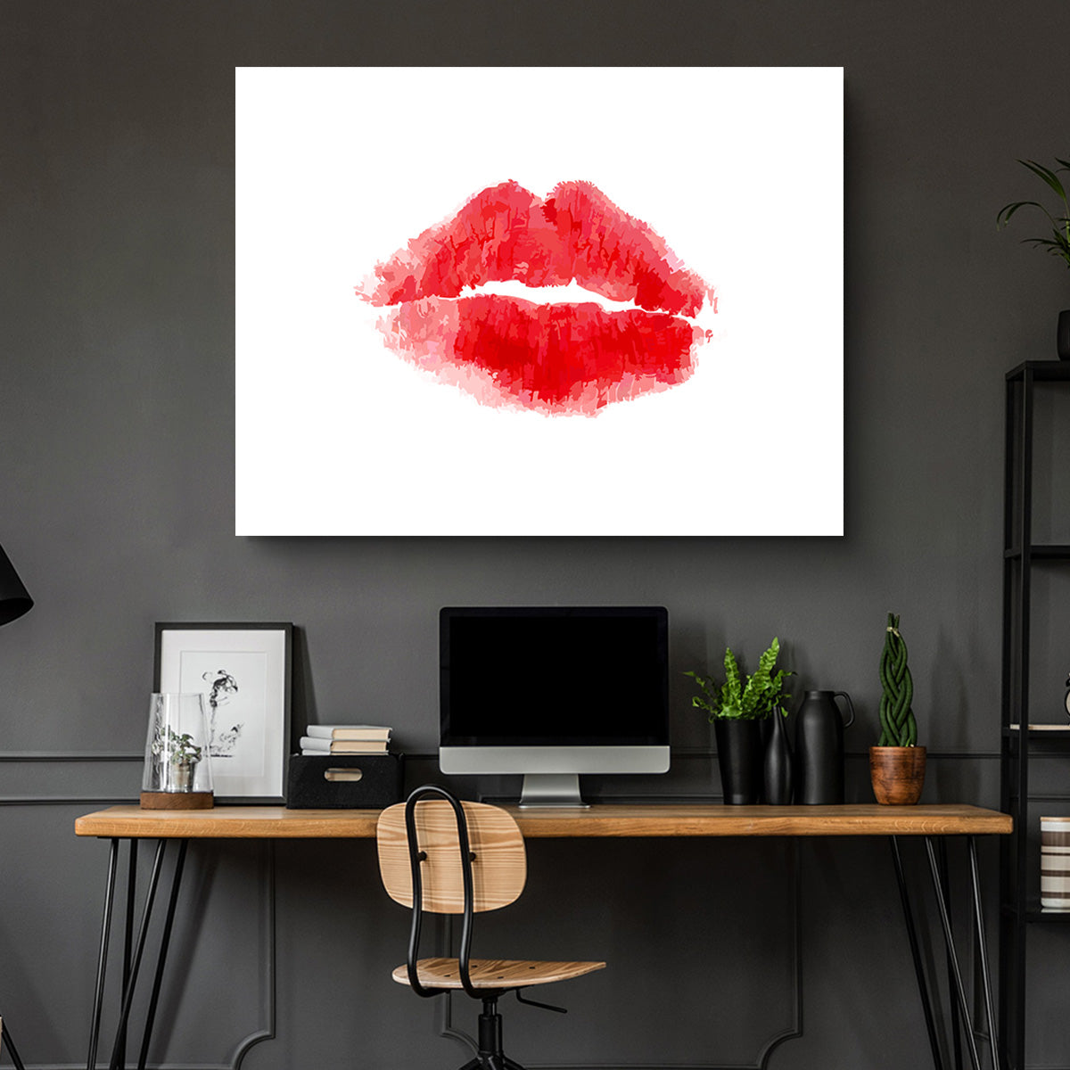 Lipstick Kiss Wall Art