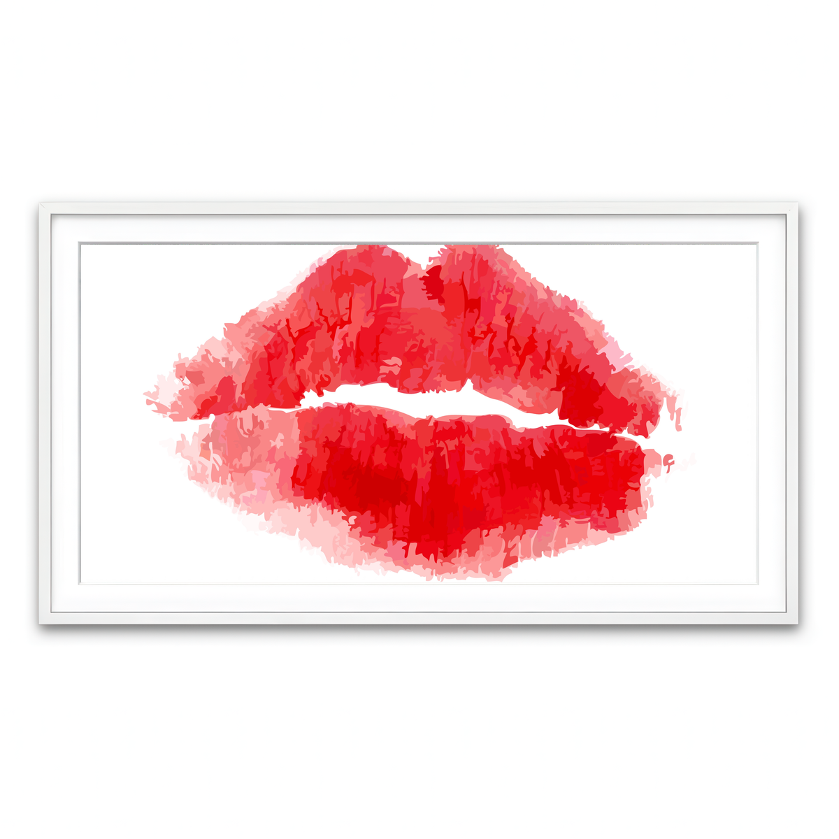 Framed Print 2x1 White