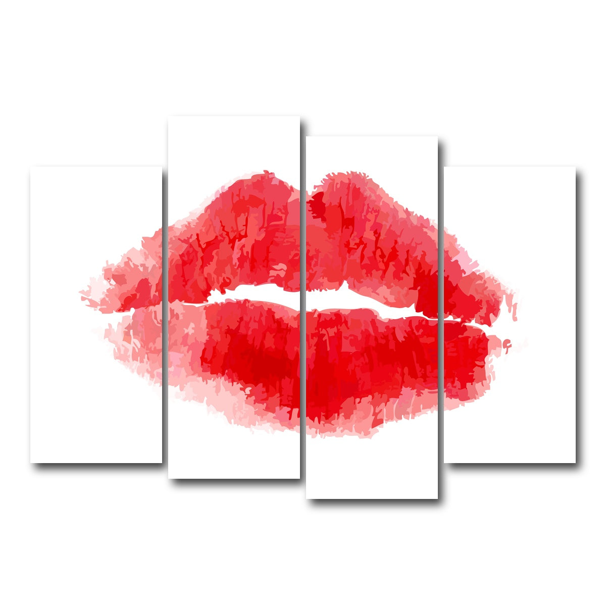 AUTO-MOCKUP WHITE | Lipstick Kiss | 4 Piece | Gallery Wrap Canvas | group=4_normal
