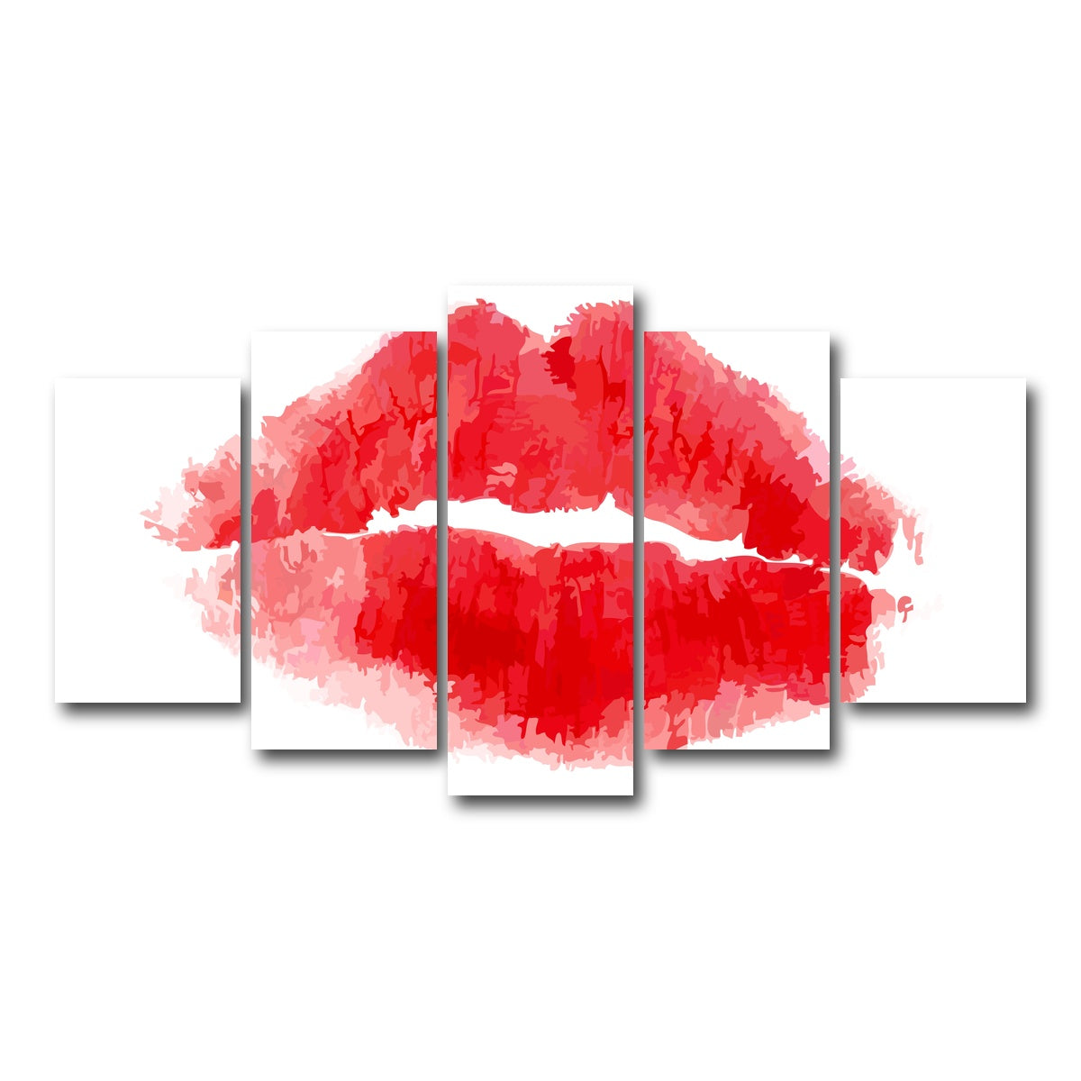 AUTO-MOCKUP WHITE | Lipstick Kiss | 5 Piece | Gallery Wrap Canvas | group=5_normal