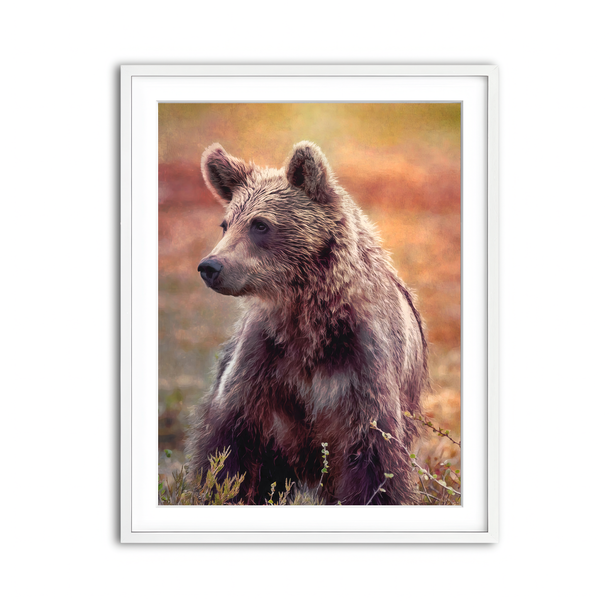 Framed Print 3x4 White