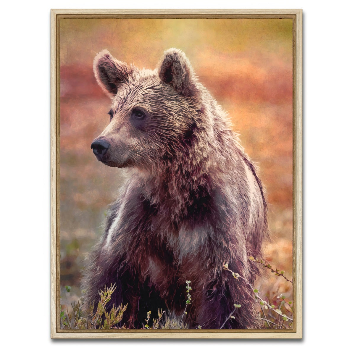 AUTO-MOCKUP WHITE | Little Brown Bear | 1 Piece | Natural Framed Canvas | group=3x4