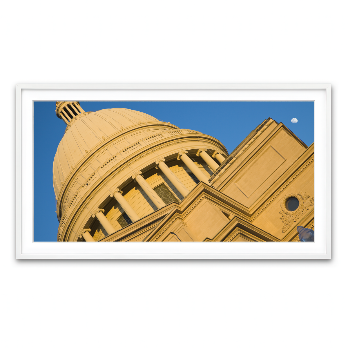 Framed Print 2x1 White