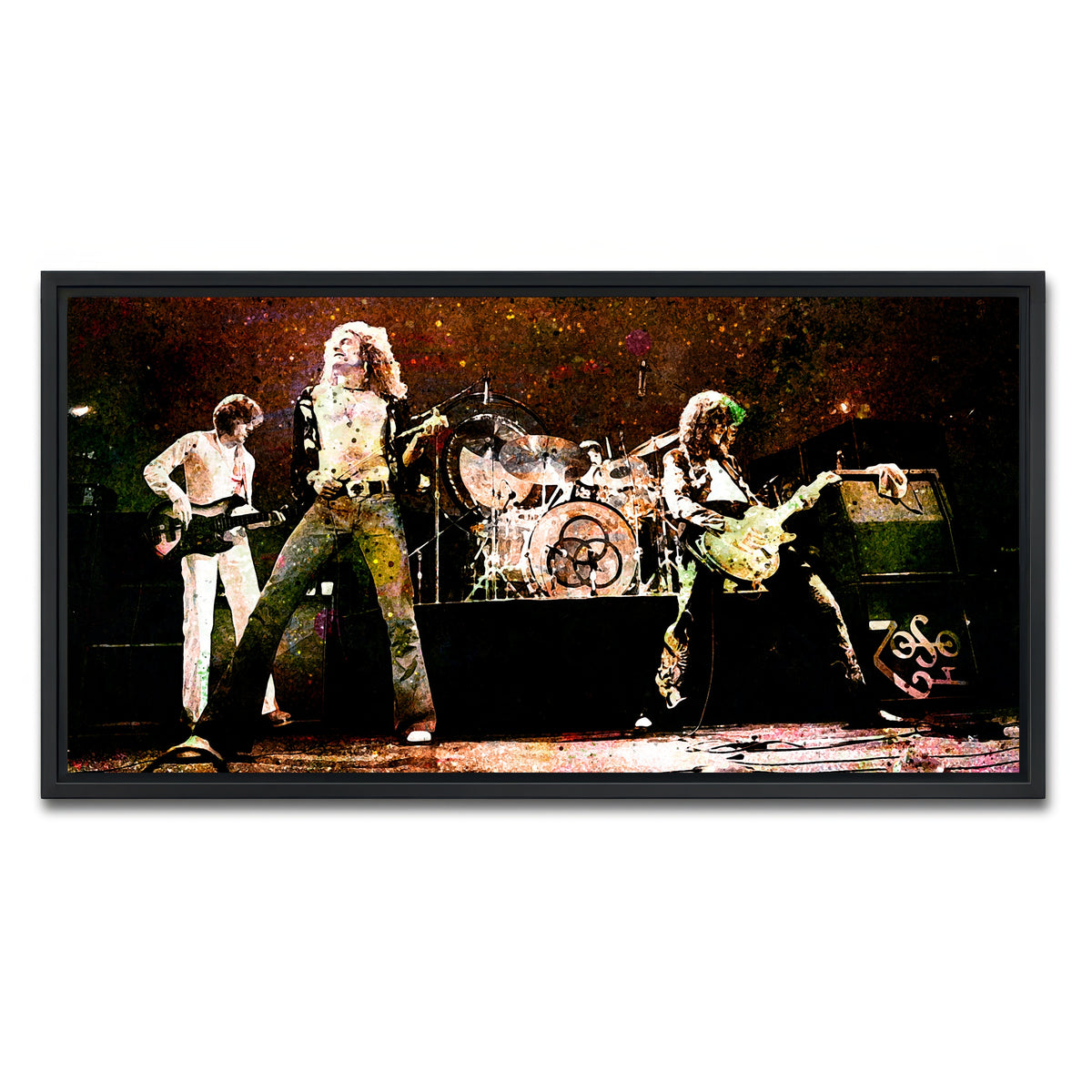 AUTO-MOCKUP WHITE | Live Led Zeppelin | 1 Piece | Black Frame | group=2x1