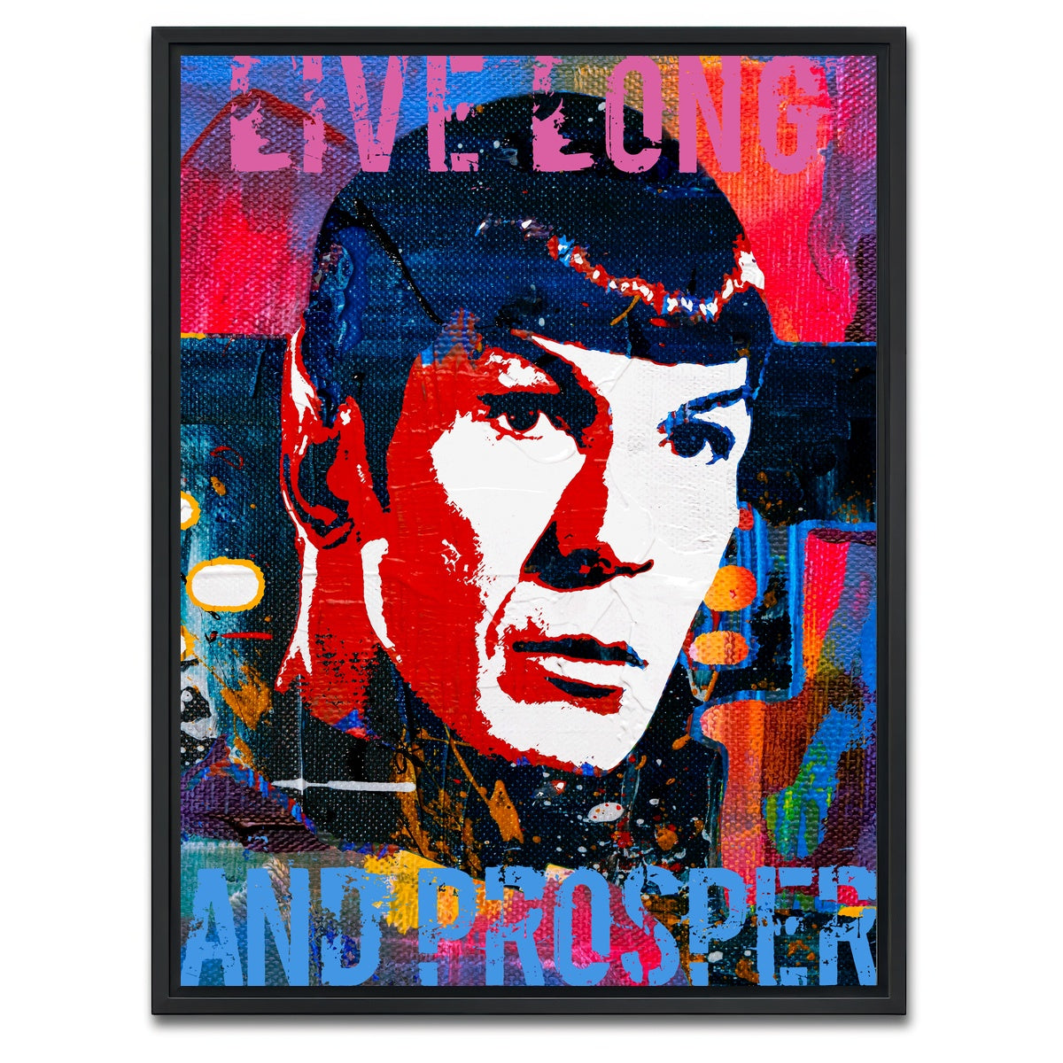 AUTO-MOCKUP WHITE | Live Long | 1 Piece | Black Framed Canvas | group=3x4