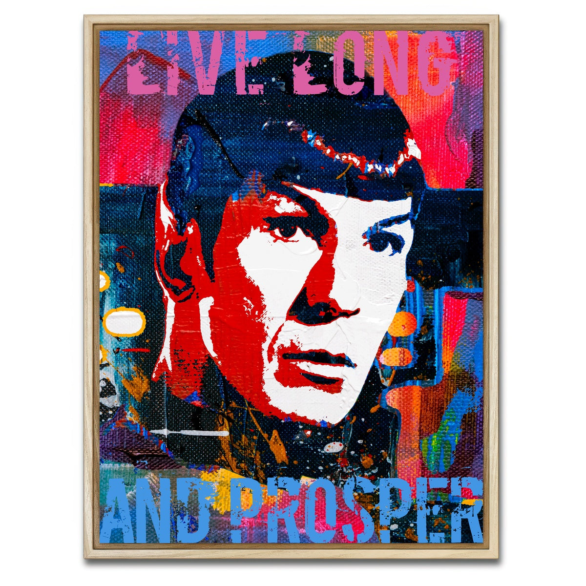 AUTO-MOCKUP WHITE | Live Long | 1 Piece | Natural Framed Canvas | group=3x4