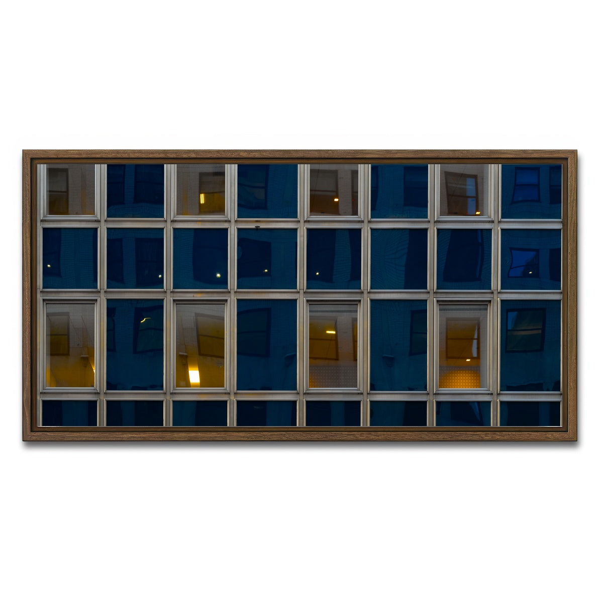 AUTO-MOCKUP WHITE | Living Grid | 1 Piece | Walnut Framed Canvas | group=2x1