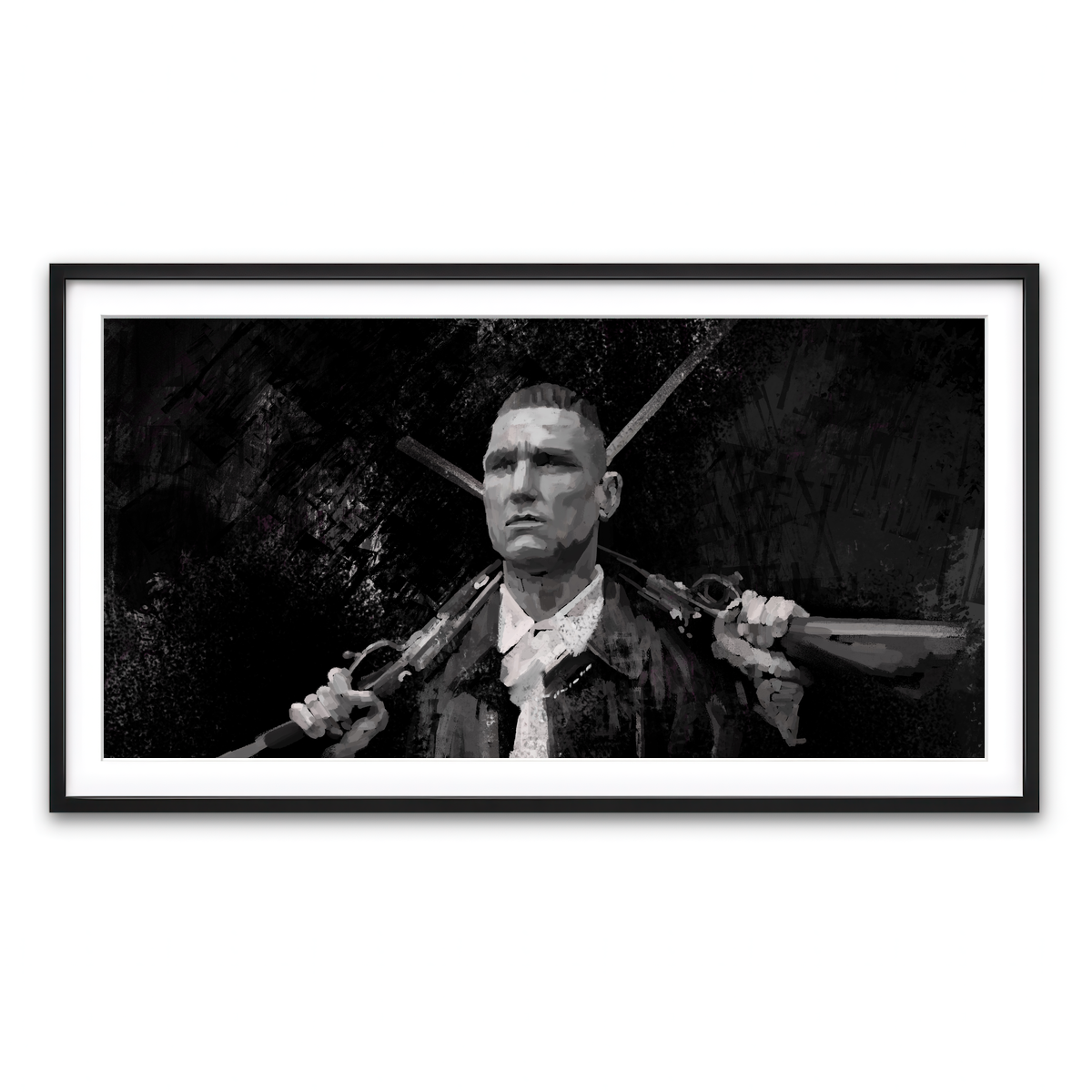 Framed Print 2x1 Black