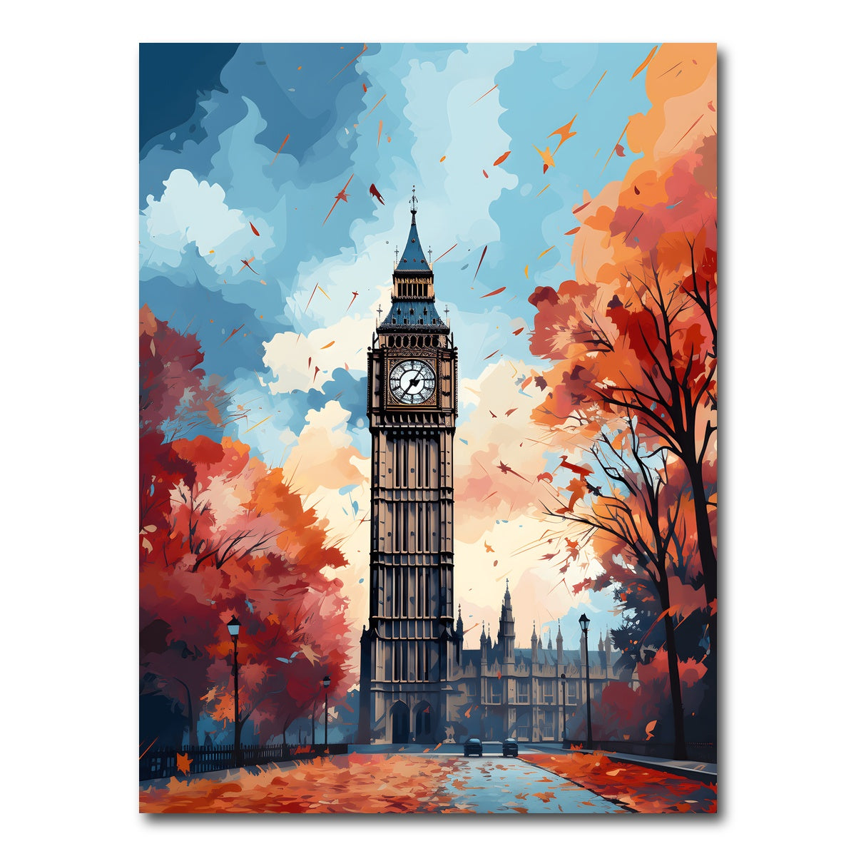 AUTO-MOCKUP WHITE | London - Big Ben | 1 Piece | Gallery Wrap Canvas | group=3x4