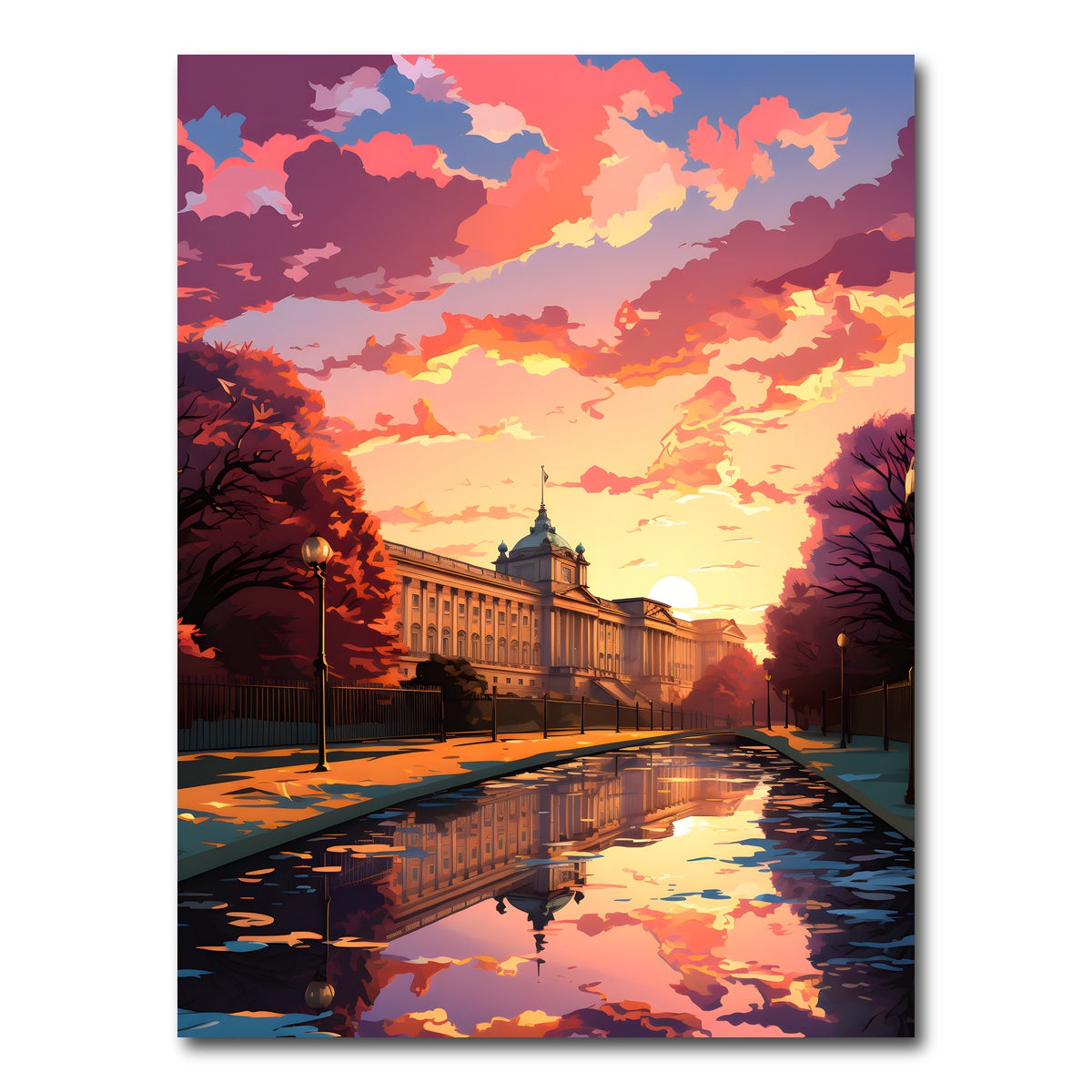 AUTO-MOCKUP WHITE | London - Buckingham Palace | 1 Piece | Gallery Wrap Canvas | group=3x4