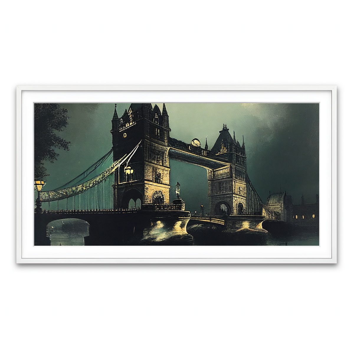 Framed Print 2x1 White
