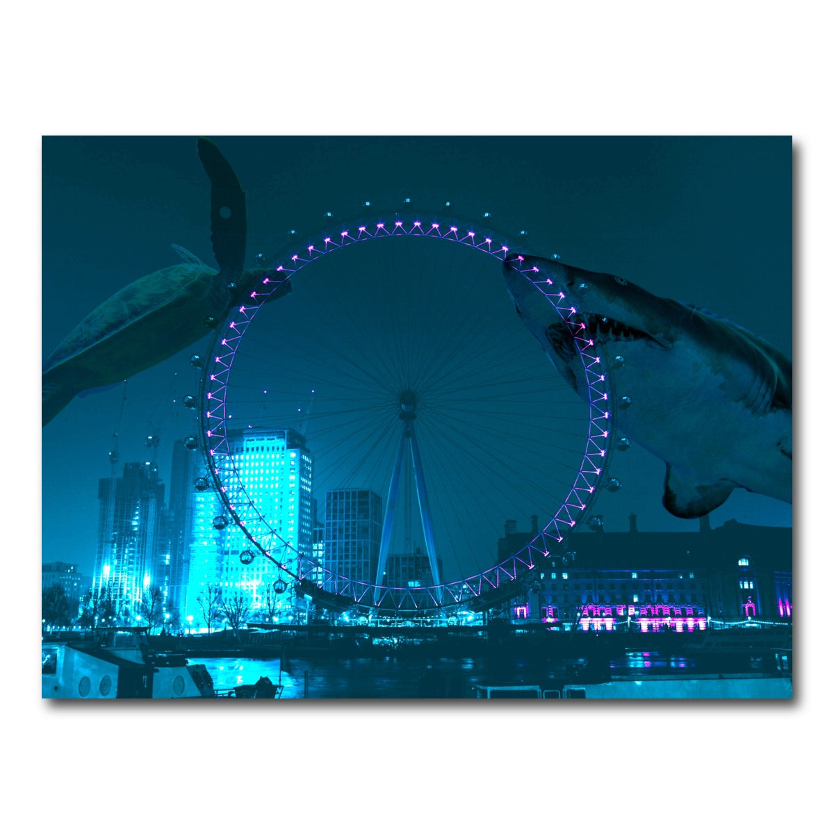 AUTO-MOCKUP WHITE | London Eye Manipulation | 1 Piece | Gallery Wrap Canvas | group=4x3