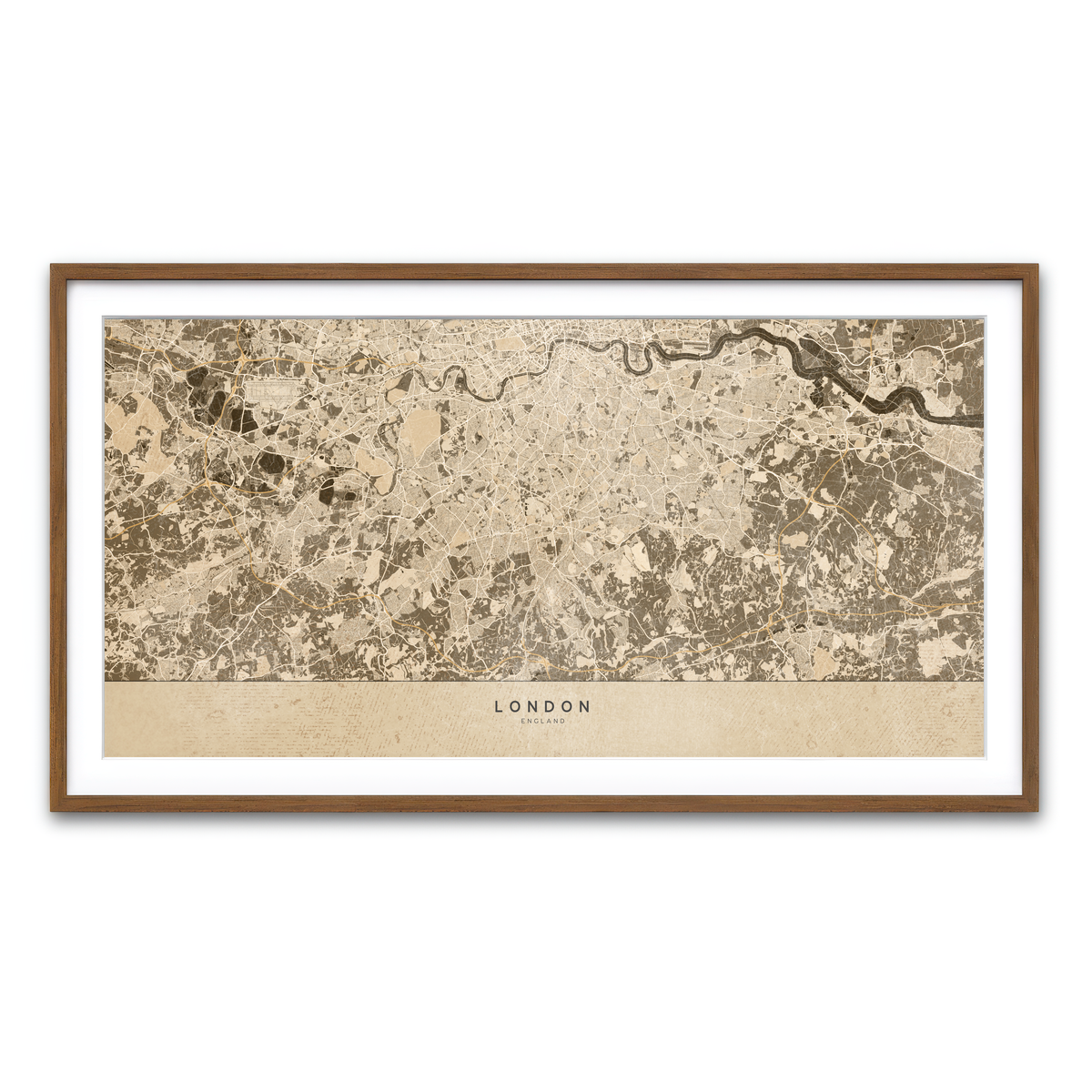 Framed Print 2x1 Walnut