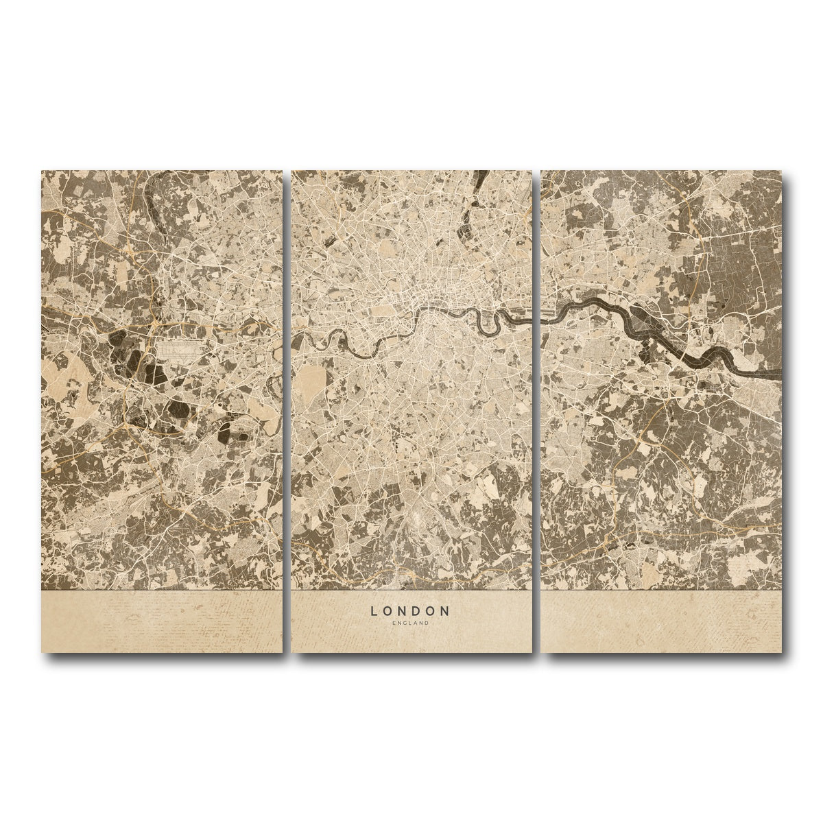 AUTO-MOCKUP WHITE | London Map 1 | 3 Piece | Gallery Wrap Canvas | group=12x24