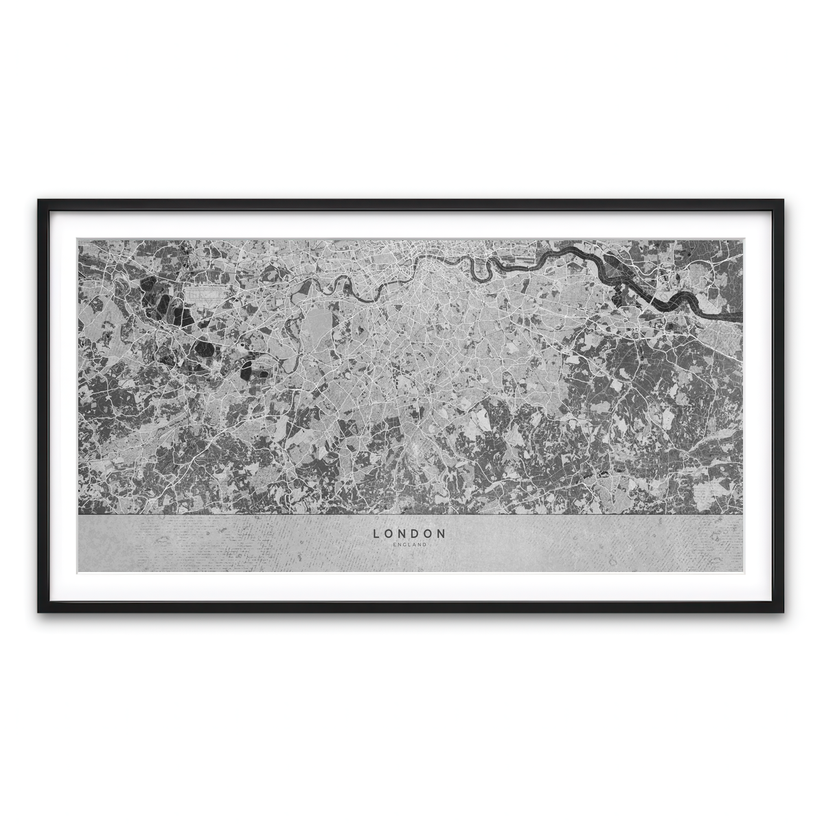 Framed Print 2x1 Black