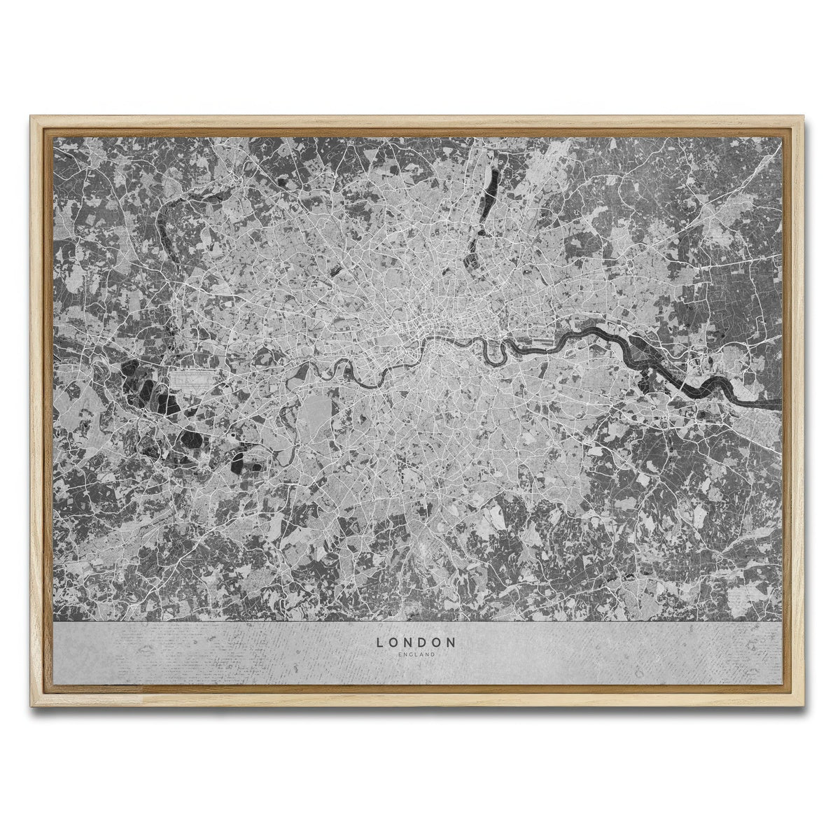 AUTO-MOCKUP WHITE | London Map 2 | 1 Piece | Natural Framed Canvas | group=4x3