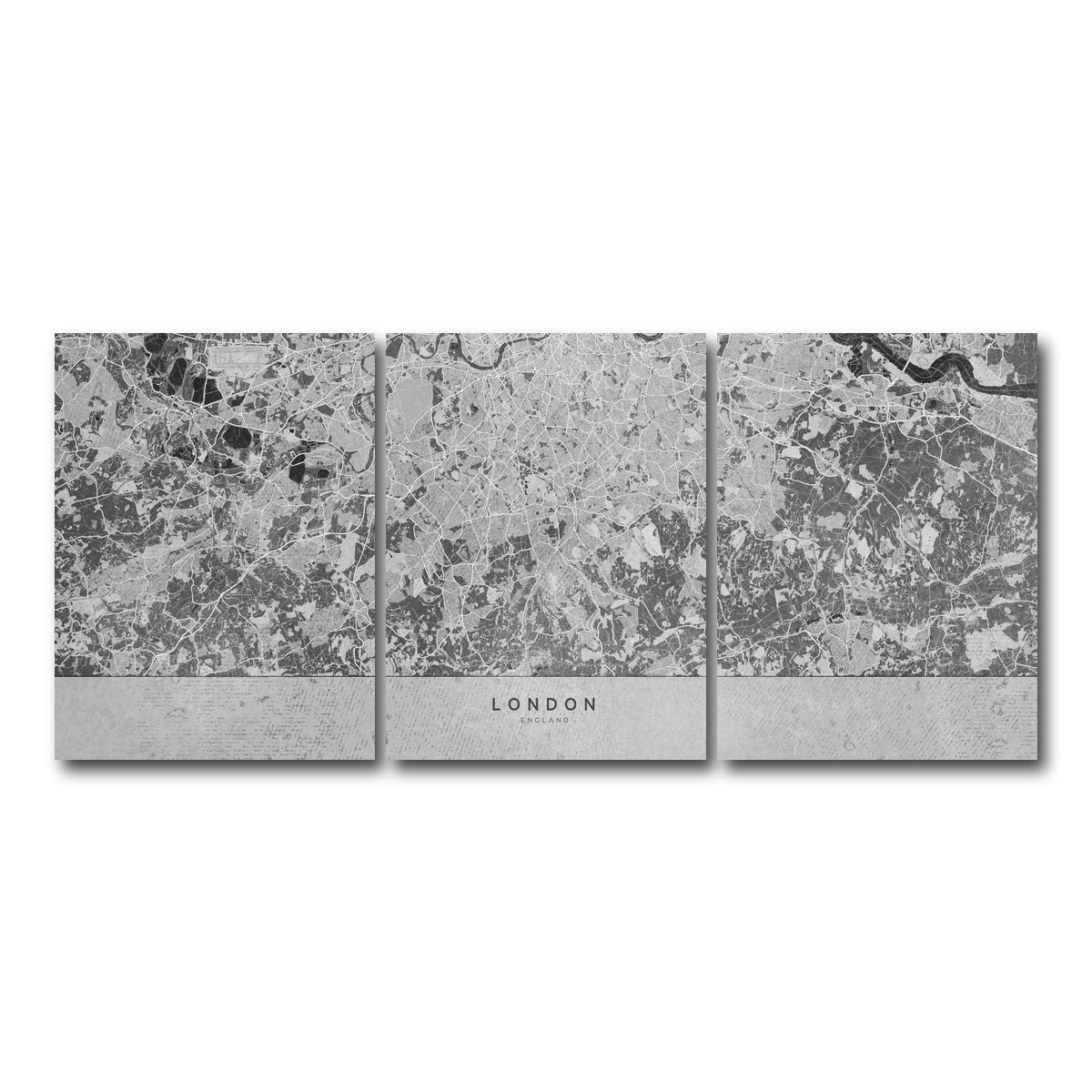 AUTO-MOCKUP WHITE | London Map 2 | 3 Piece | Gallery Wrap Canvas | group=18x24