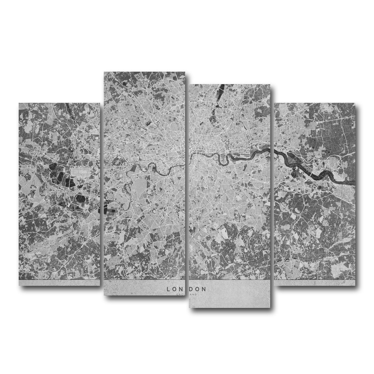 AUTO-MOCKUP WHITE | London Map 2 | 4 Piece | Gallery Wrap Canvas | group=4_normal