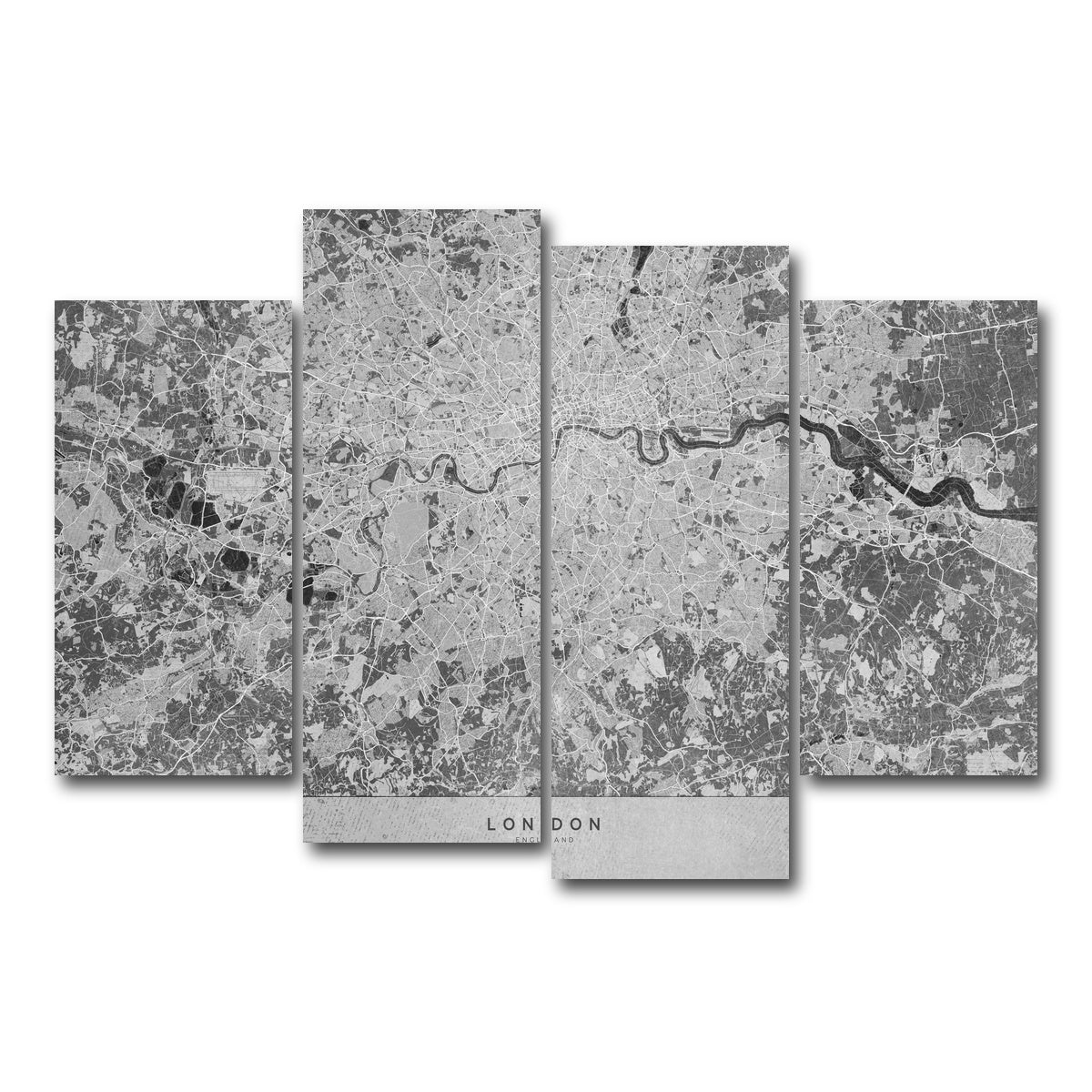AUTO-MOCKUP WHITE | London Map 2 | 4 Piece | Gallery Wrap Canvas | group=4_short