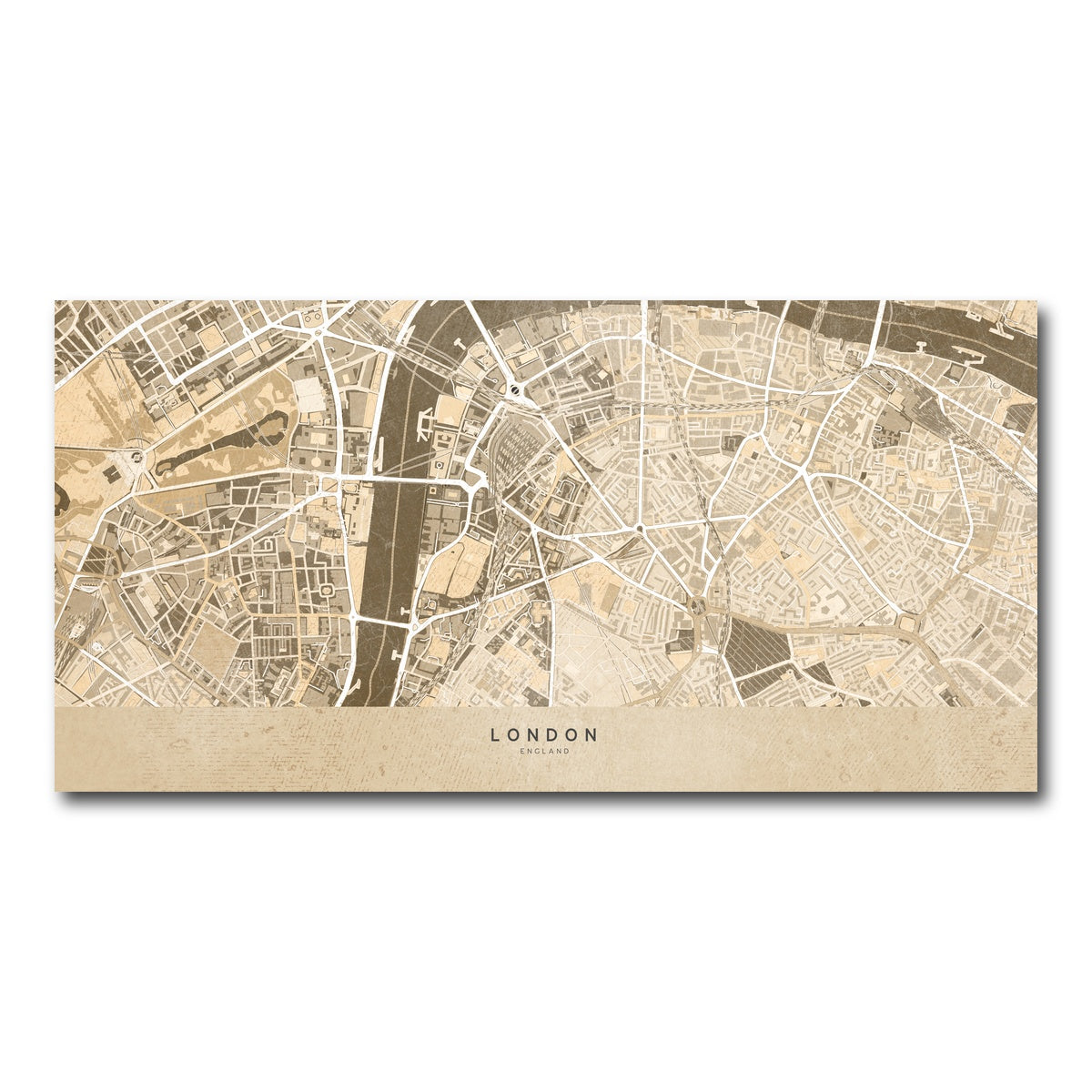 AUTO-MOCKUP WHITE | London Map 3 | 1 Piece | Gallery Wrap Canvas | group=2x1