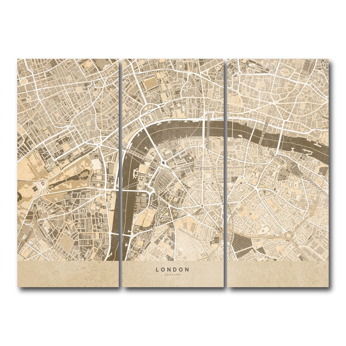AUTO-MOCKUP WHITE | London Map 3 | 3 Piece | Gallery Wrap Canvas | group=8x18