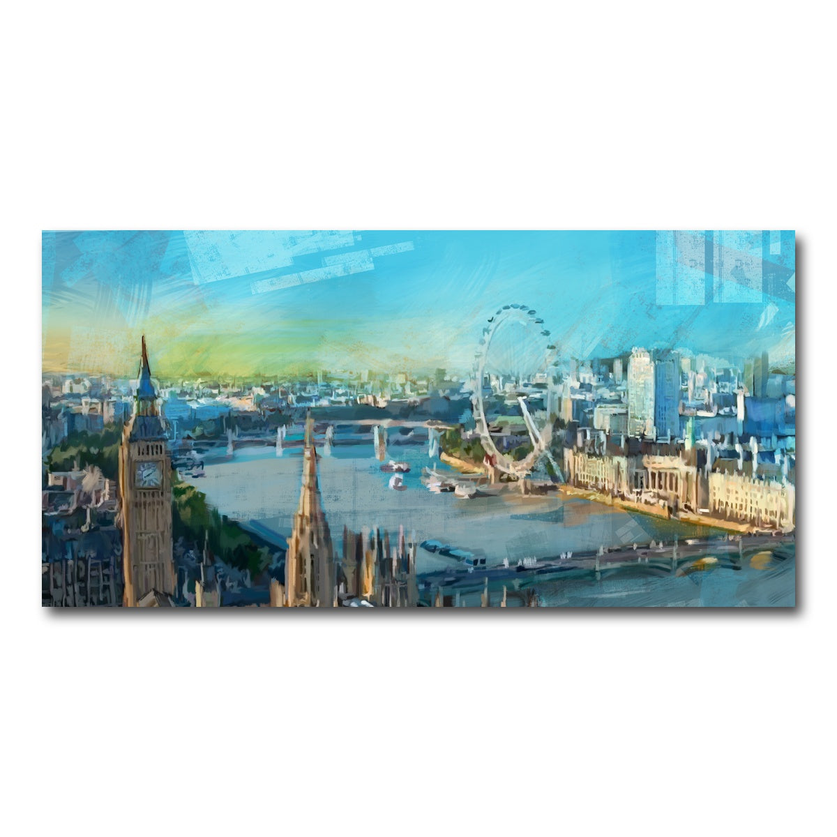 AUTO-MOCKUP WHITE | London Skyline | 1 Piece | Gallery Wrap Canvas | group=2x1