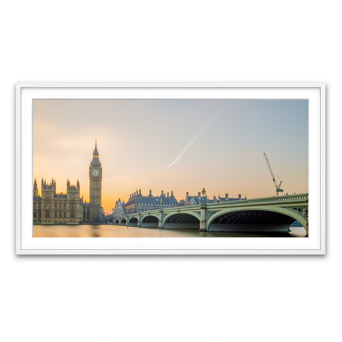 Framed Print 2x1 White