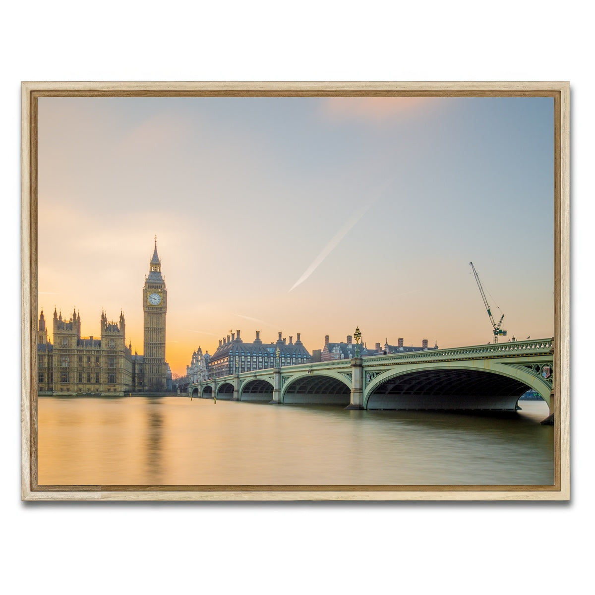 AUTO-MOCKUP WHITE | London Sunset | 1 Piece | Natural Framed Canvas | group=4x3