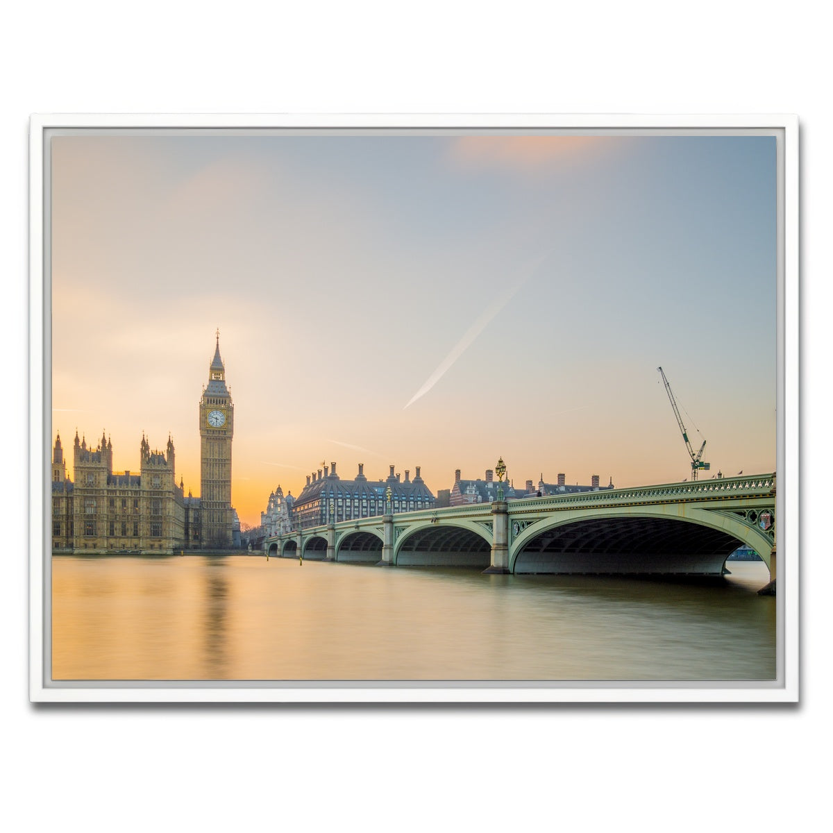 AUTO-MOCKUP WHITE | London Sunset | 1 Piece | White Framed Canvas | group=4x3