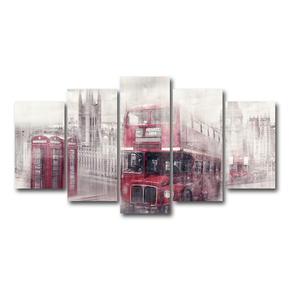 AUTO-MOCKUP WHITE | London Westminster Collage | 5 Piece | Gallery Wrap Canvas | group=5_normal