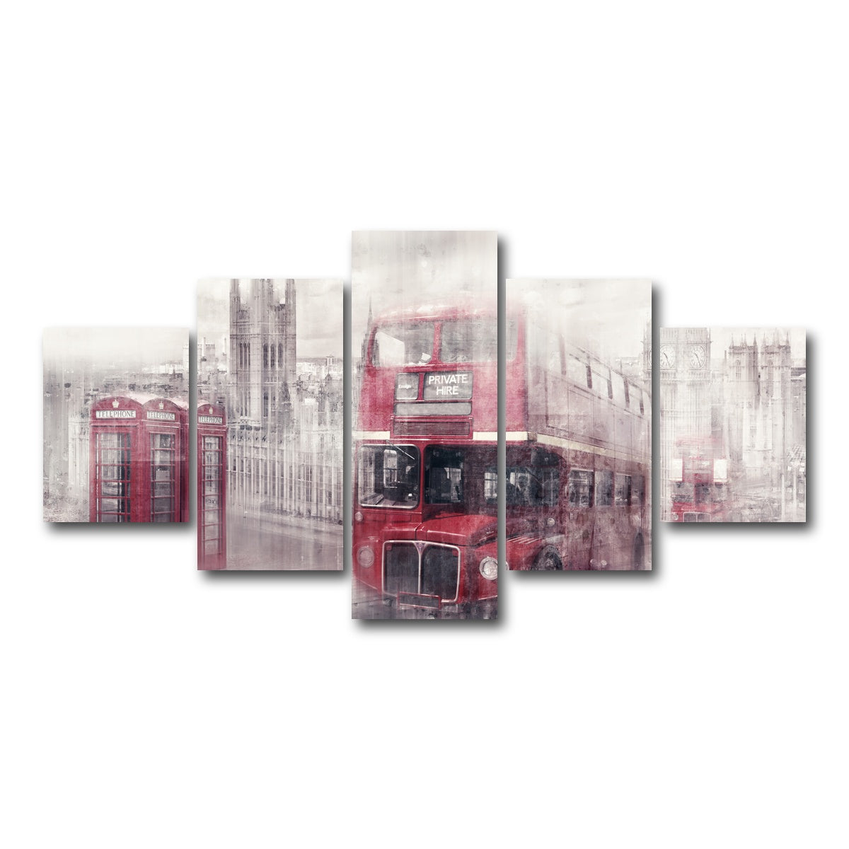 AUTO-MOCKUP WHITE | London Westminster Collage | 5 Piece | Gallery Wrap Canvas | group=5_short