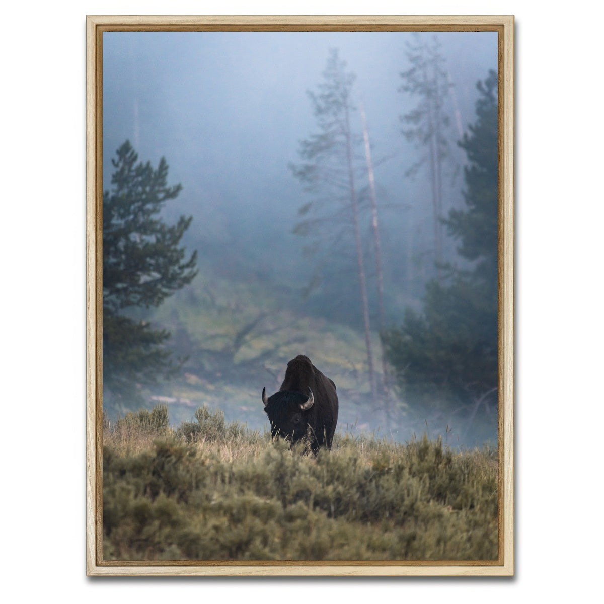 AUTO-MOCKUP WHITE | Lone Buffalo | 1 Piece | Natural Framed Canvas | group=3x4