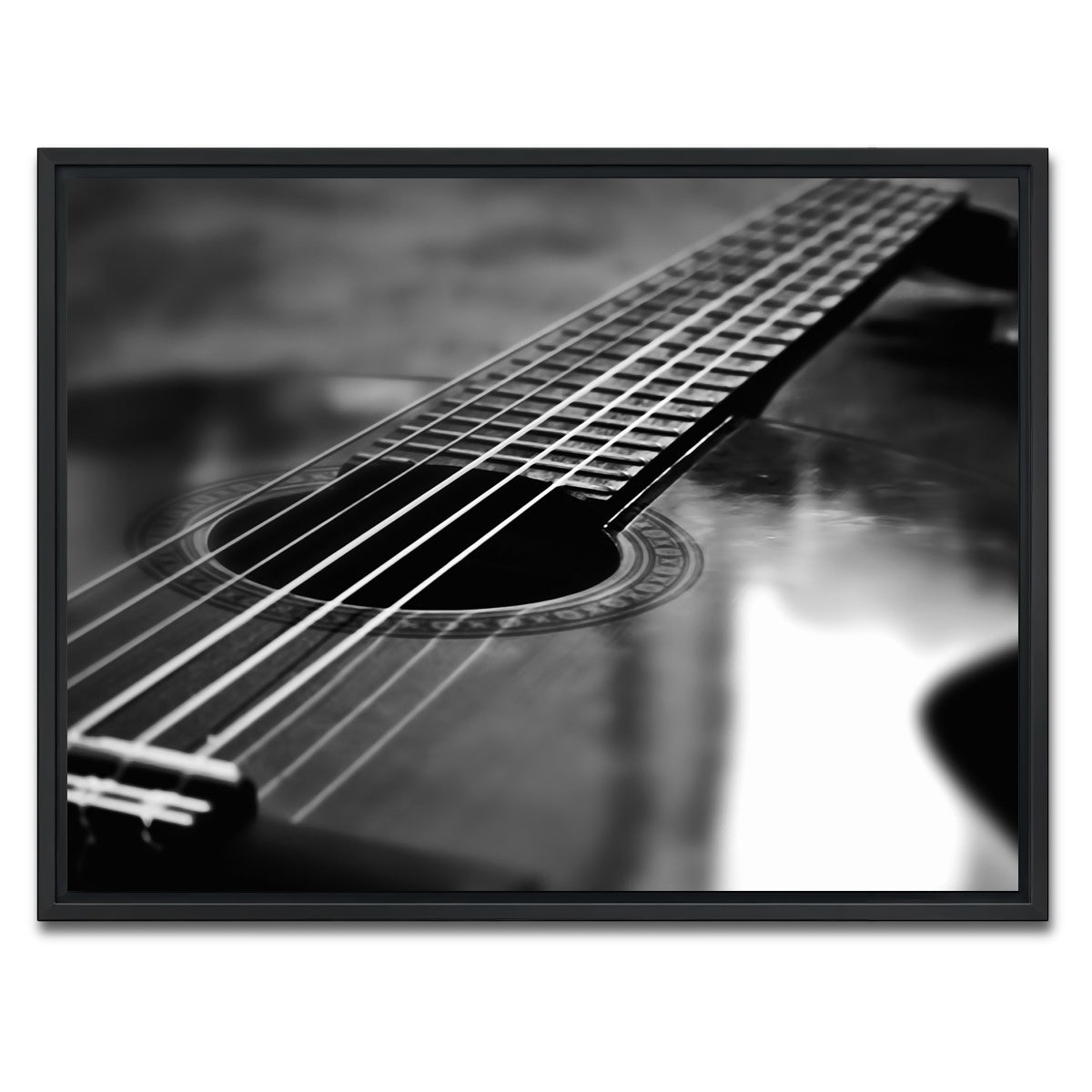 AUTO-MOCKUP WHITE | Lone Guitar | 1 Piece | Black Framed Canvas | group=4x3