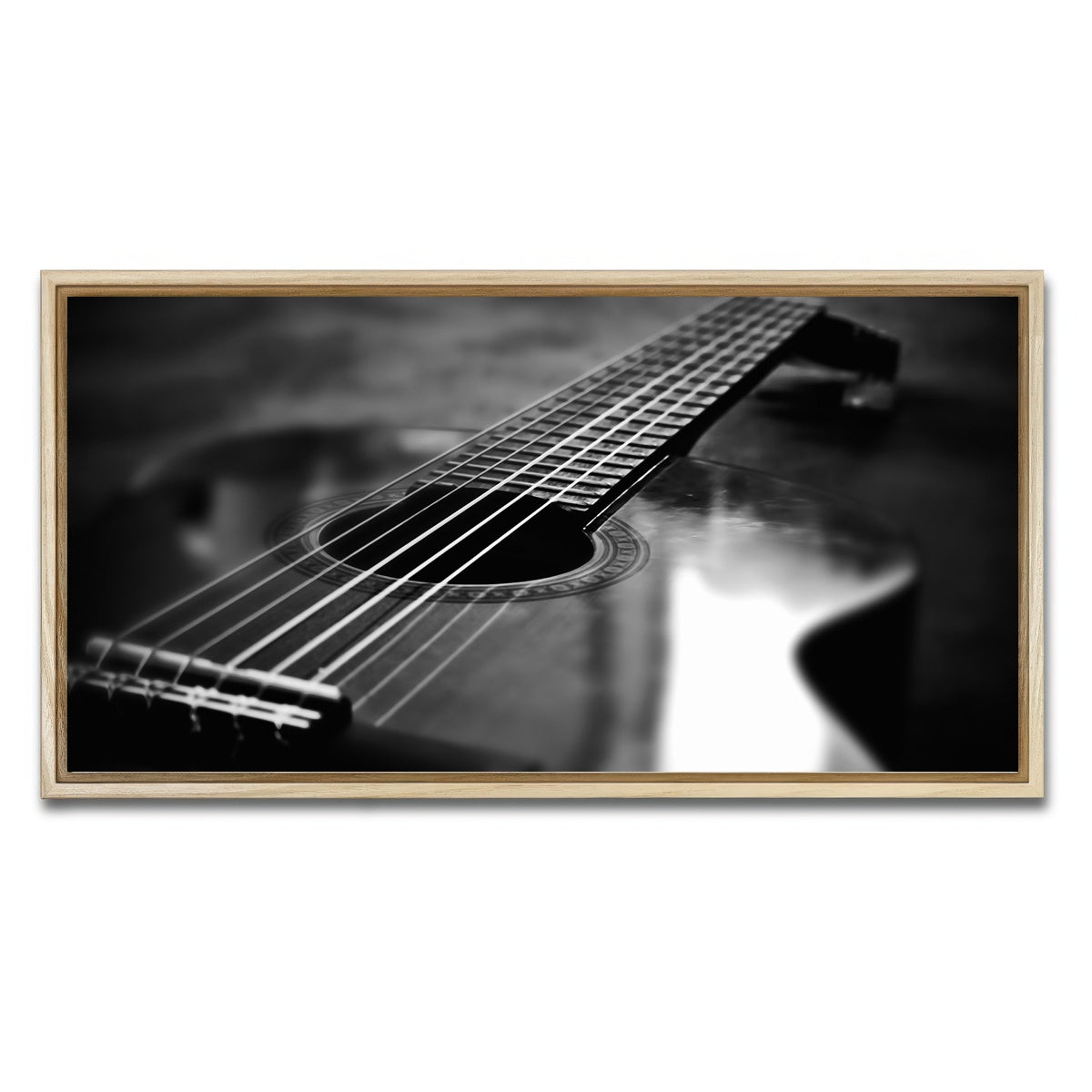 AUTO-MOCKUP WHITE | Lone Guitar | 1 Piece | Natural Framed Canvas | group=2x1