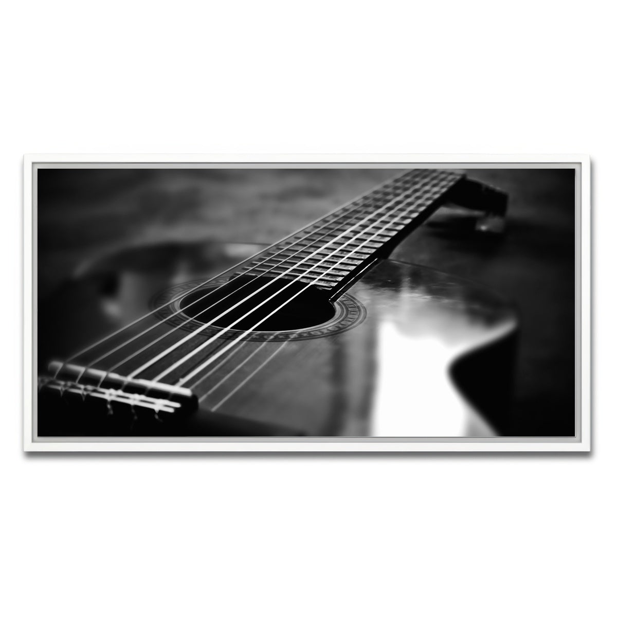 AUTO-MOCKUP WHITE | Lone Guitar | 1 Piece | White Framed Canvas | group=2x1