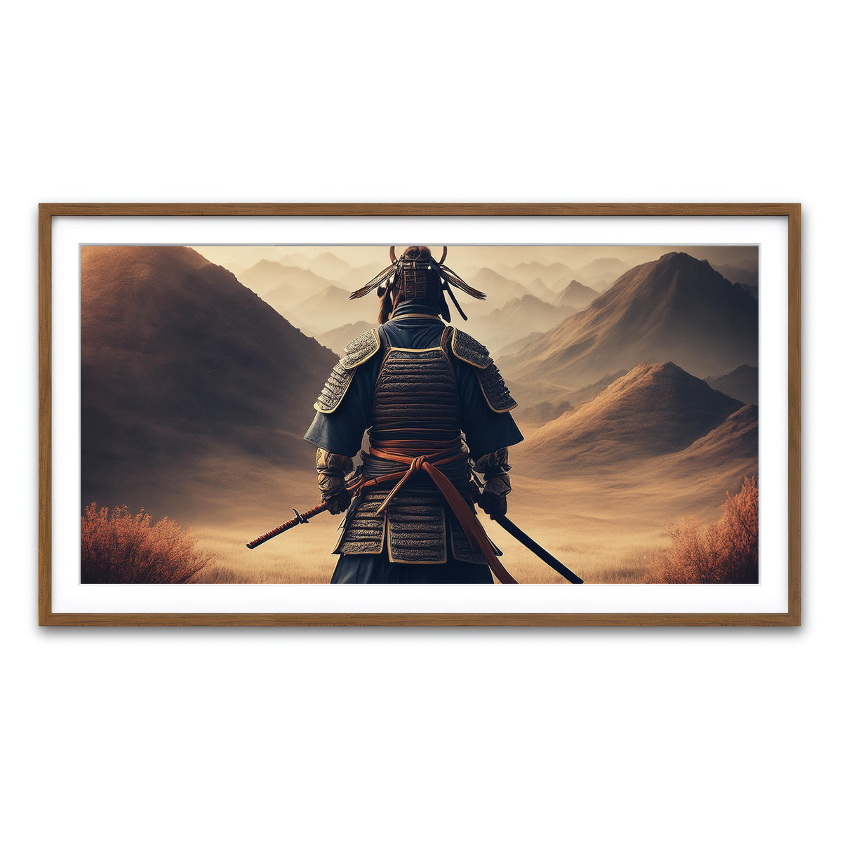 Framed Print 2x1 Walnut