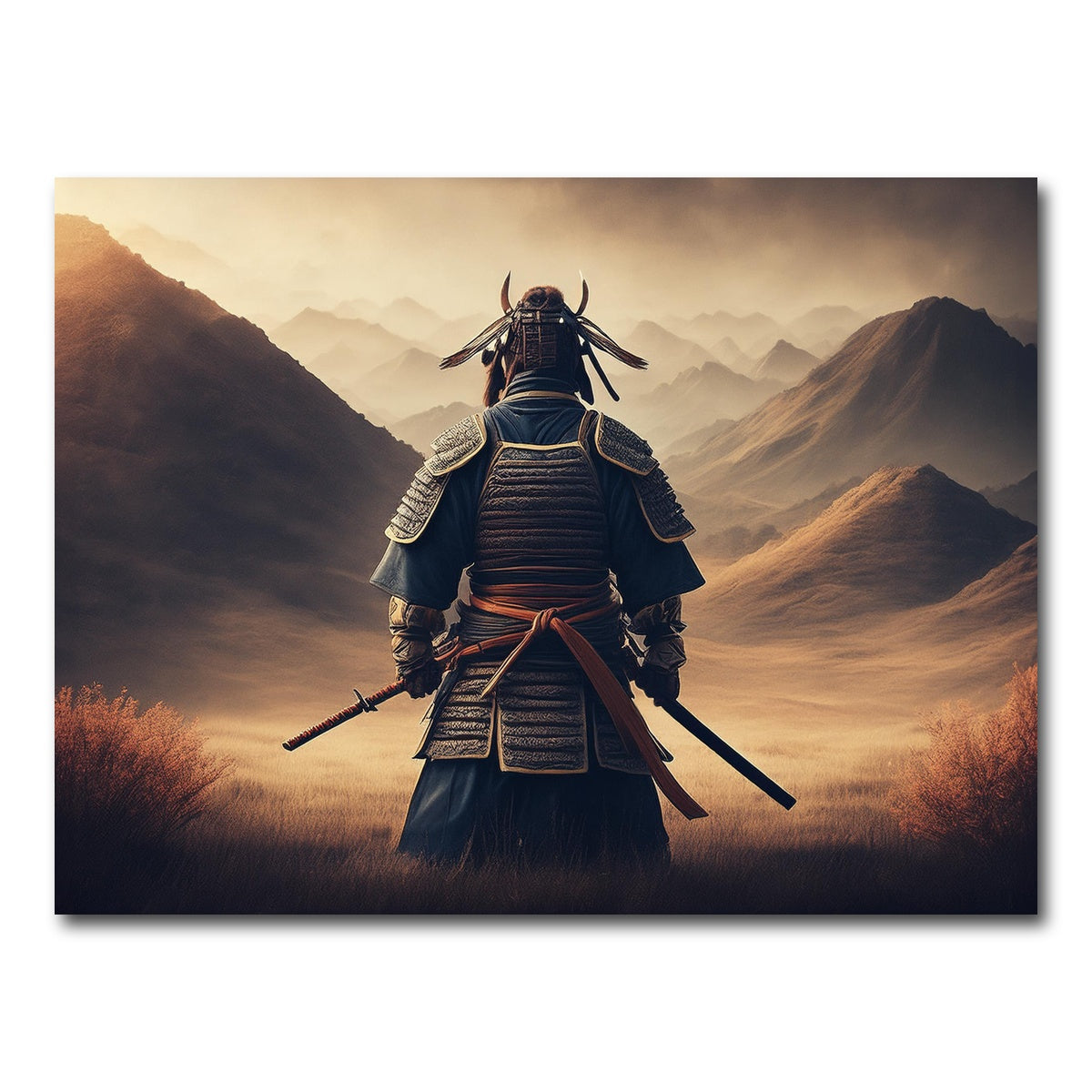 AUTO-MOCKUP WHITE | Lone Samurai Warrior | 1 Piece | Gallery Wrap Canvas | group=4x3