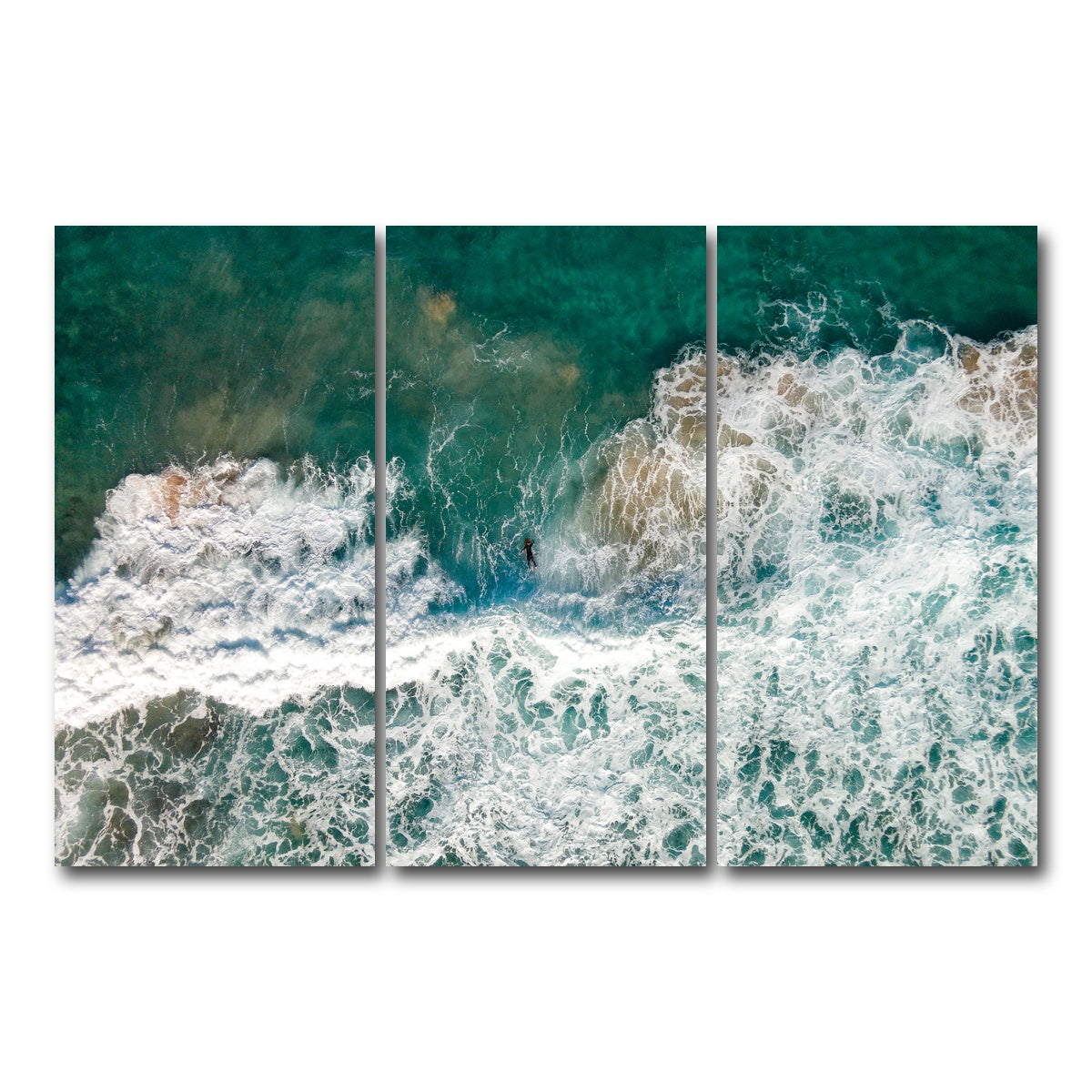 AUTO-MOCKUP WHITE | Lone Surfer | 3 Piece | Gallery Wrap Canvas | group=12x24