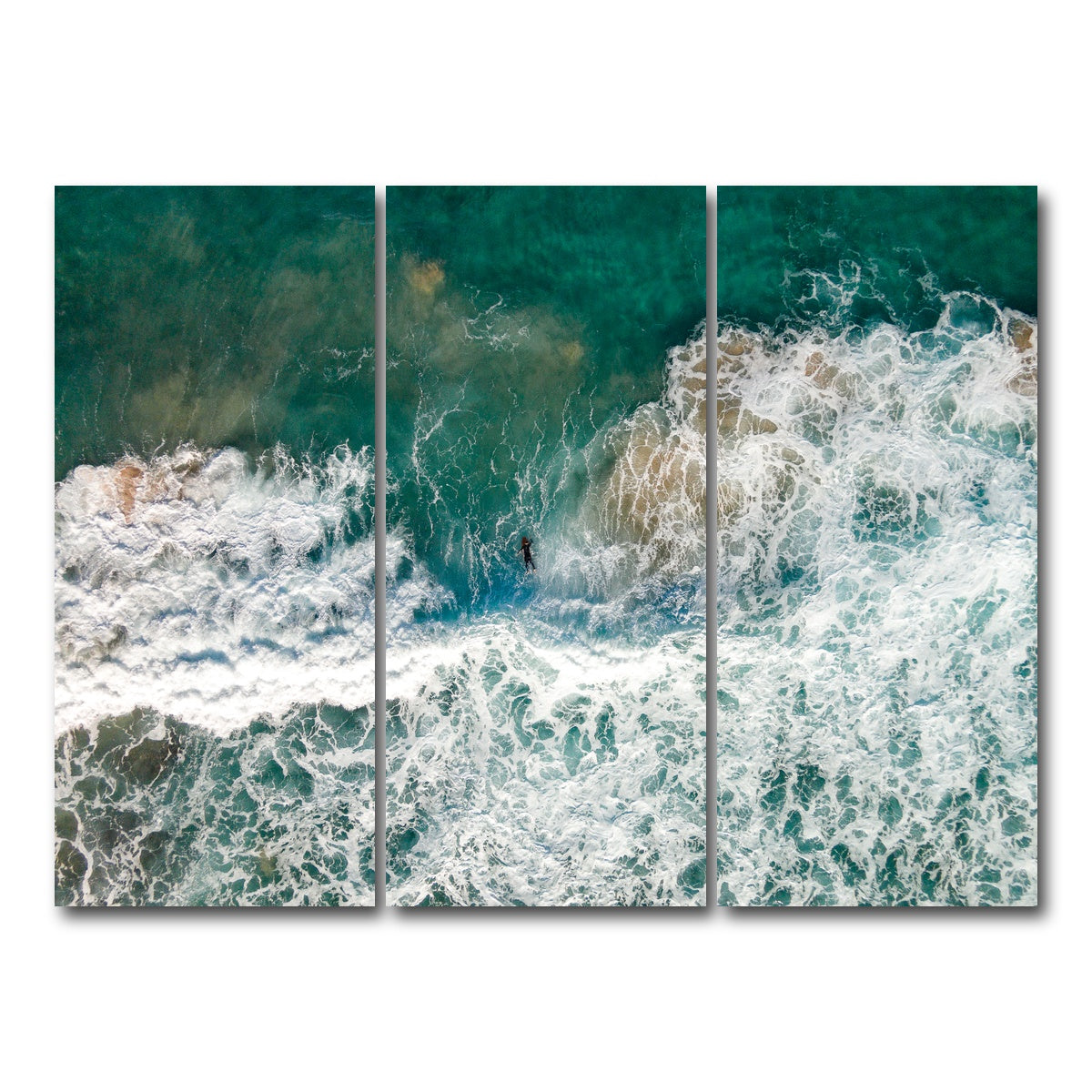 AUTO-MOCKUP WHITE | Lone Surfer | 3 Piece | Gallery Wrap Canvas | group=8x18