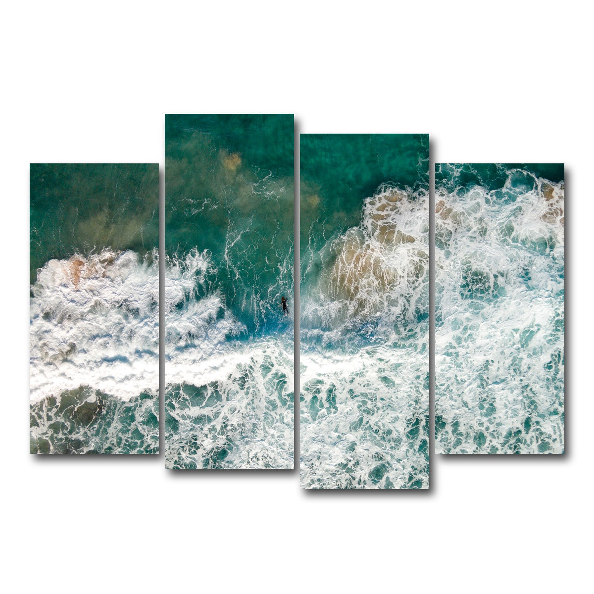 AUTO-MOCKUP WHITE | Lone Surfer | 4 Piece | Gallery Wrap Canvas | group=4_normal