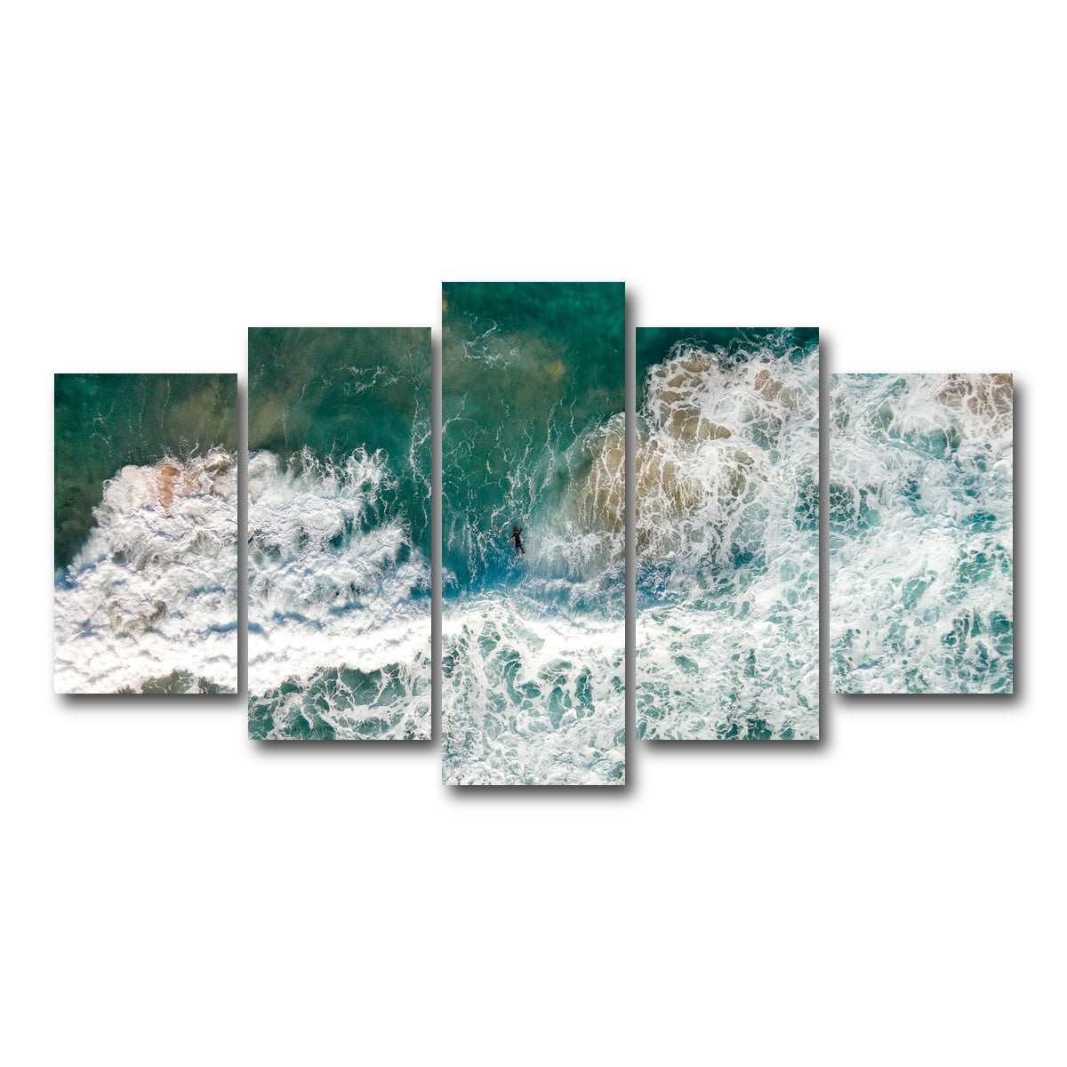 AUTO-MOCKUP WHITE | Lone Surfer | 5 Piece | Gallery Wrap Canvas | group=5_normal