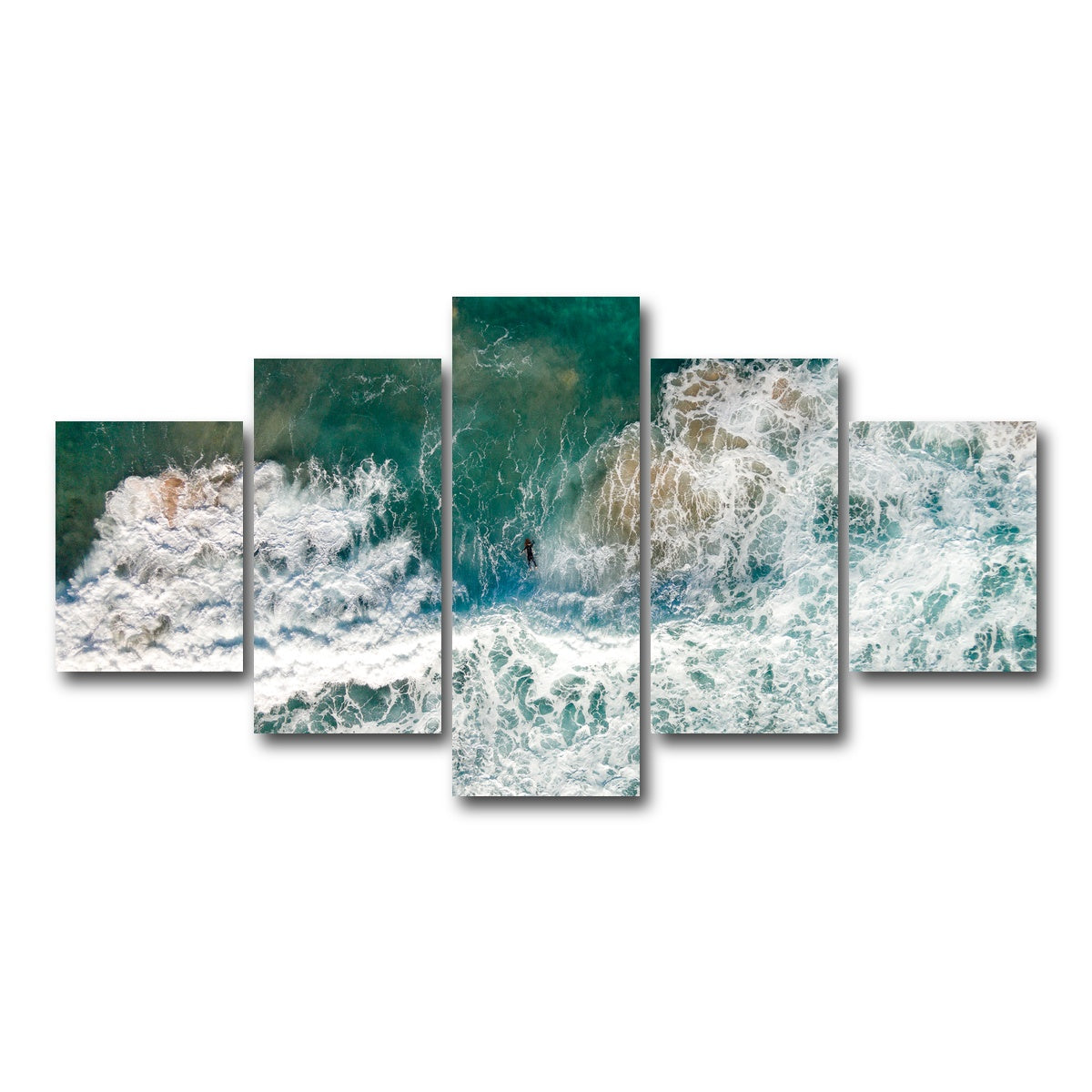 AUTO-MOCKUP WHITE | Lone Surfer | 5 Piece | Gallery Wrap Canvas | group=5_short