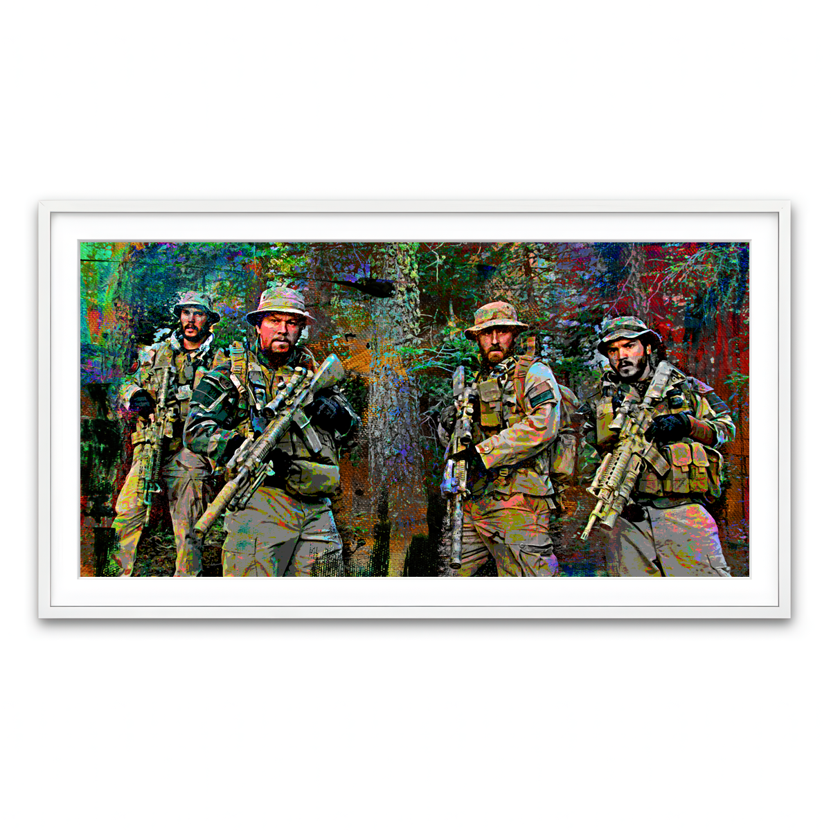 Framed Print 2x1 White