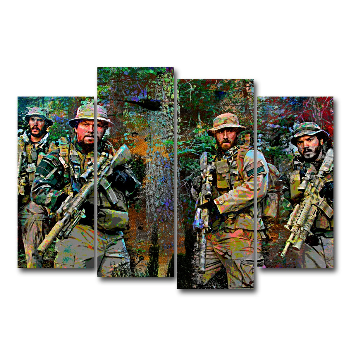 AUTO-MOCKUP WHITE | Lone Survivor Crew | 4 Piece | Gallery Wrap Canvas | group=4_normal